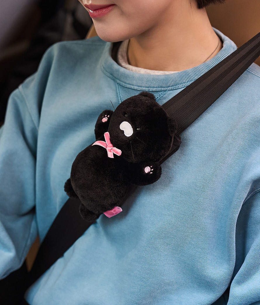 黑色 春植 車用 安全帶套