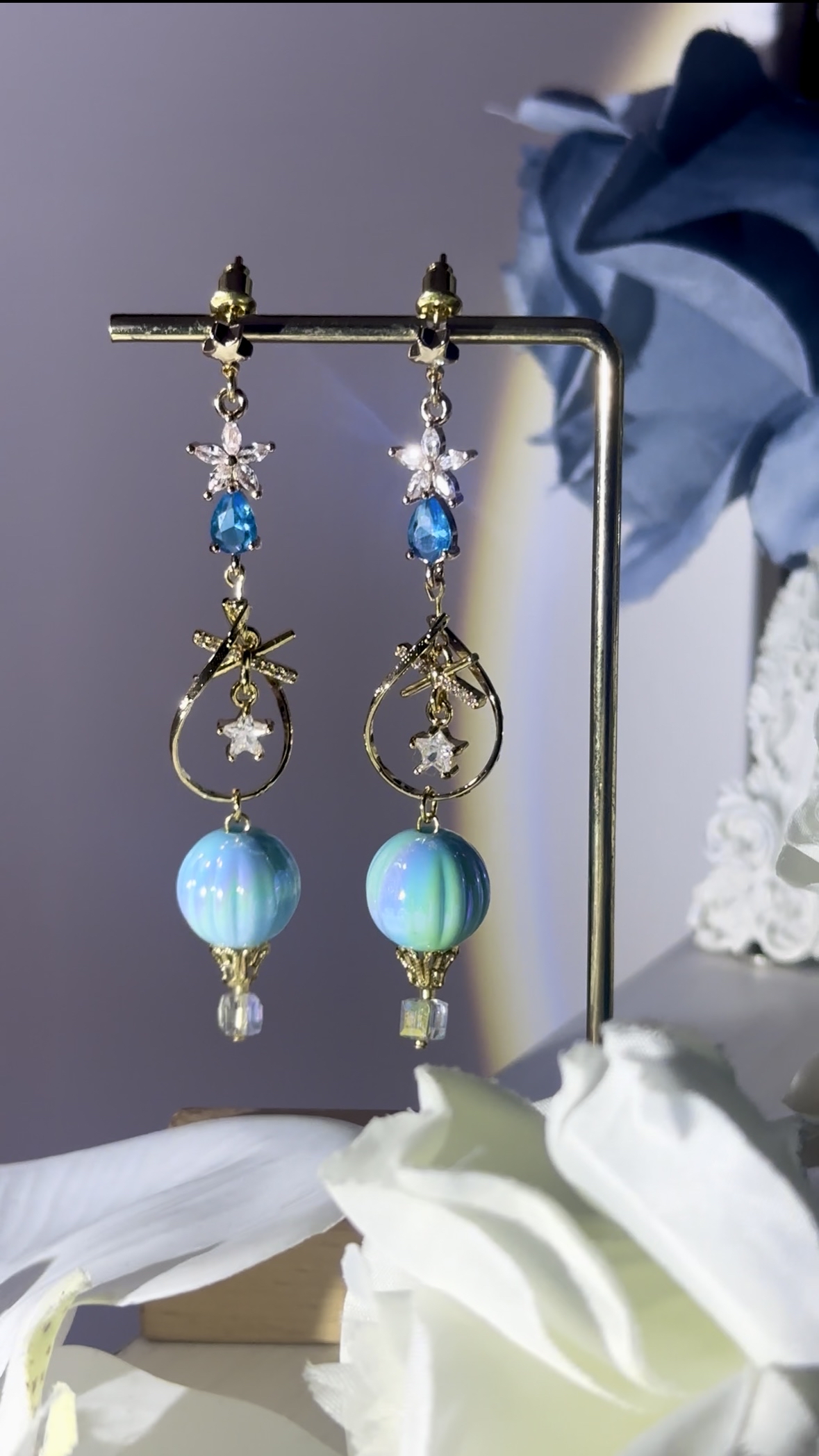 藍晶熱氣球耳環🎈