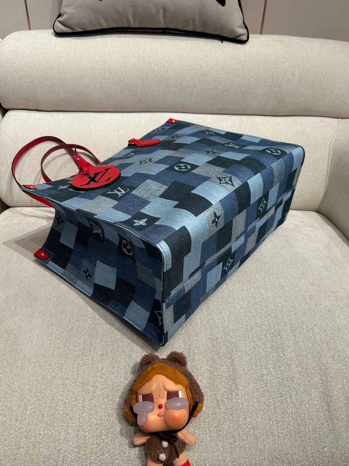 Lv on the go gm M44992 拼牛仔限量版 100%Authentic,99%new ✅dust bag