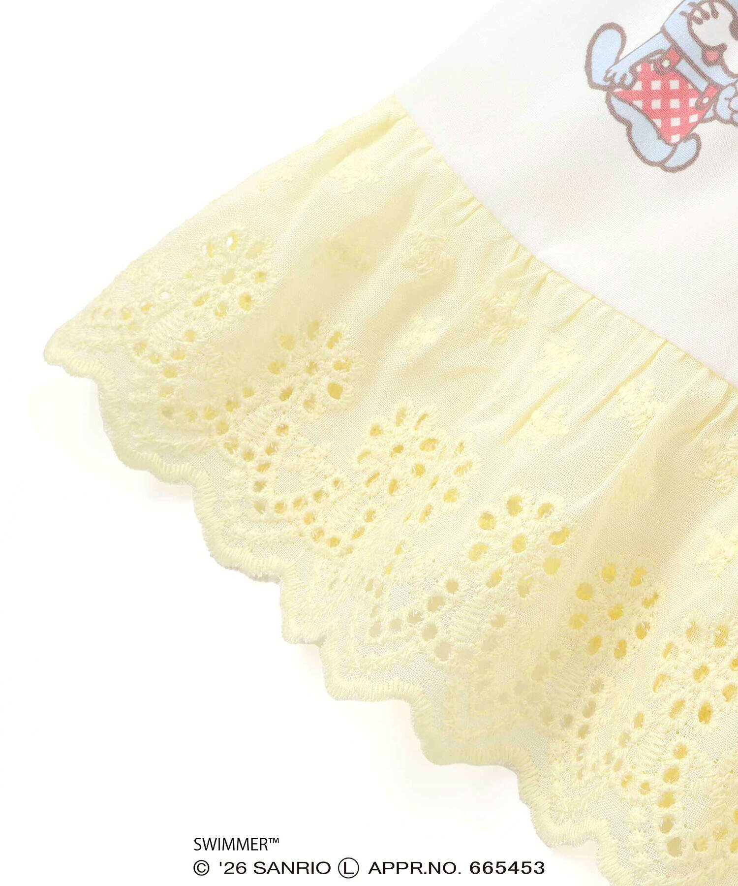 🇯🇵預訂 日本直送🇯🇵Slap Slip x Swimmer x Sanrio系列兩色人物印花蝴蝶結蕾絲短袖連身裙