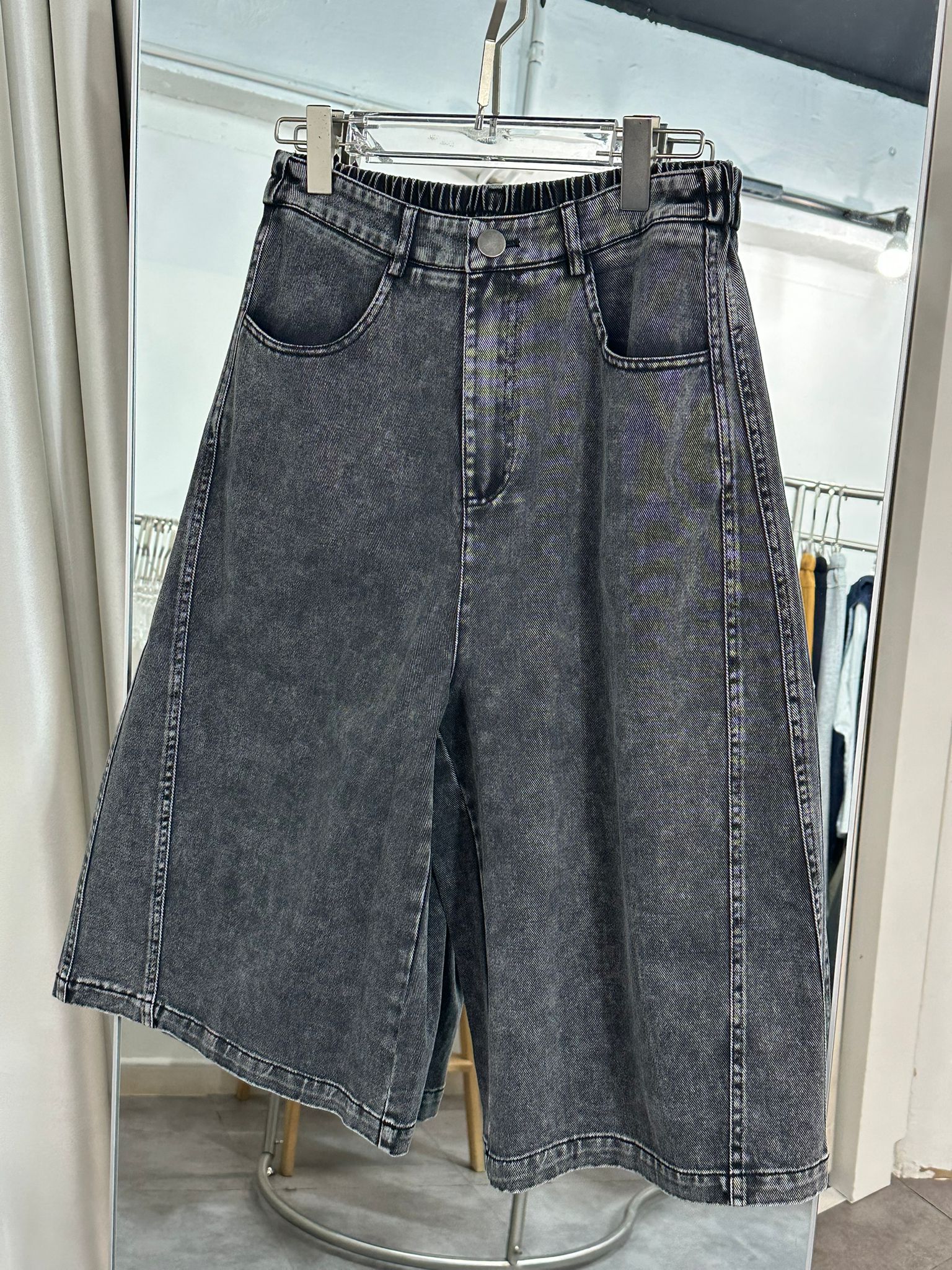 SS2614 高腰寬鬆牛仔7分褲