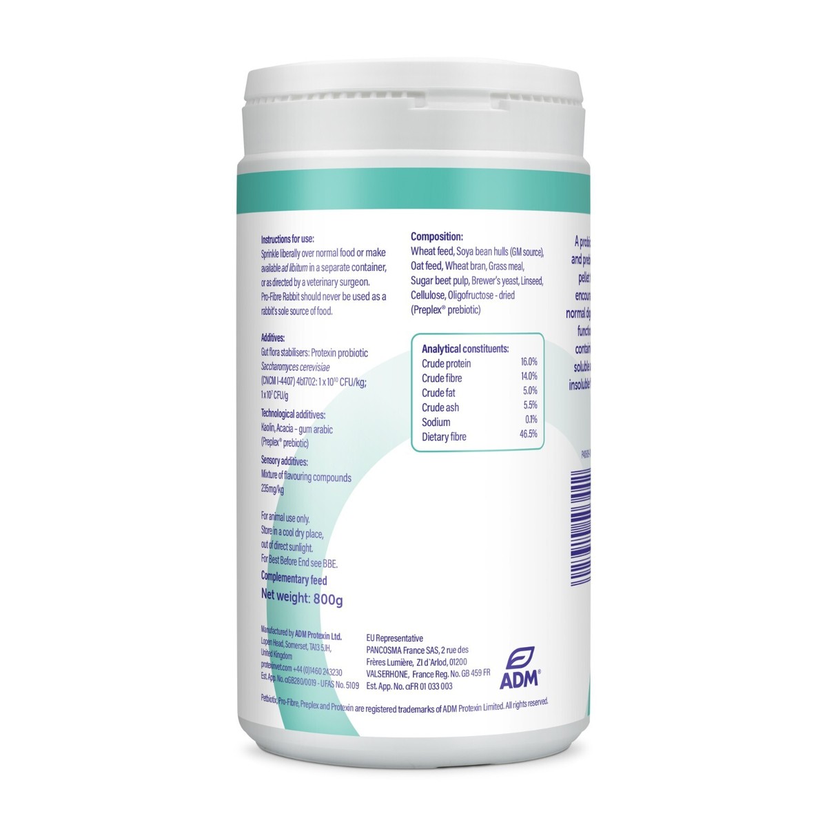 Protexin Pro-Fibre for Rabbits 益生菌纖維顆粒 800g (兔兔適用)