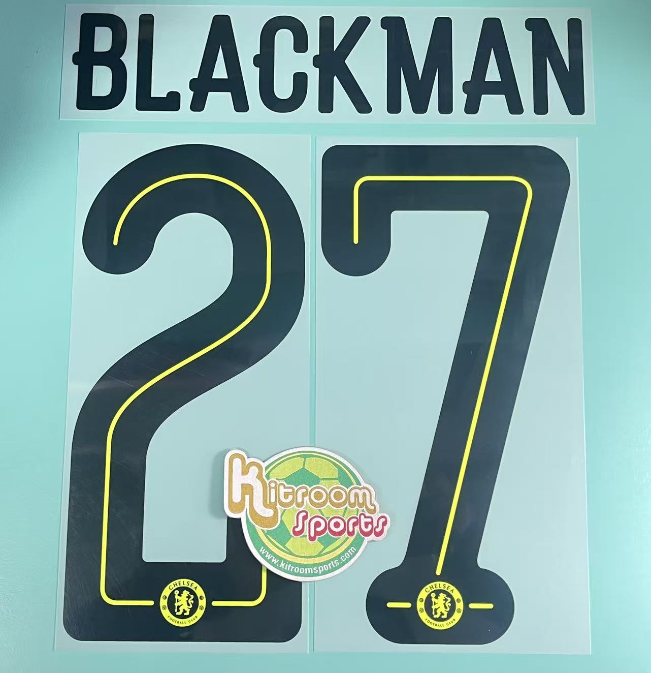 2016-17 Chelsea Home GK UCL Nameset #27 BLACKMAN