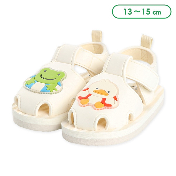 🇯🇵預訂 日本直送🇯🇵青蛙鴨子圖案米白色EVA涼鞋