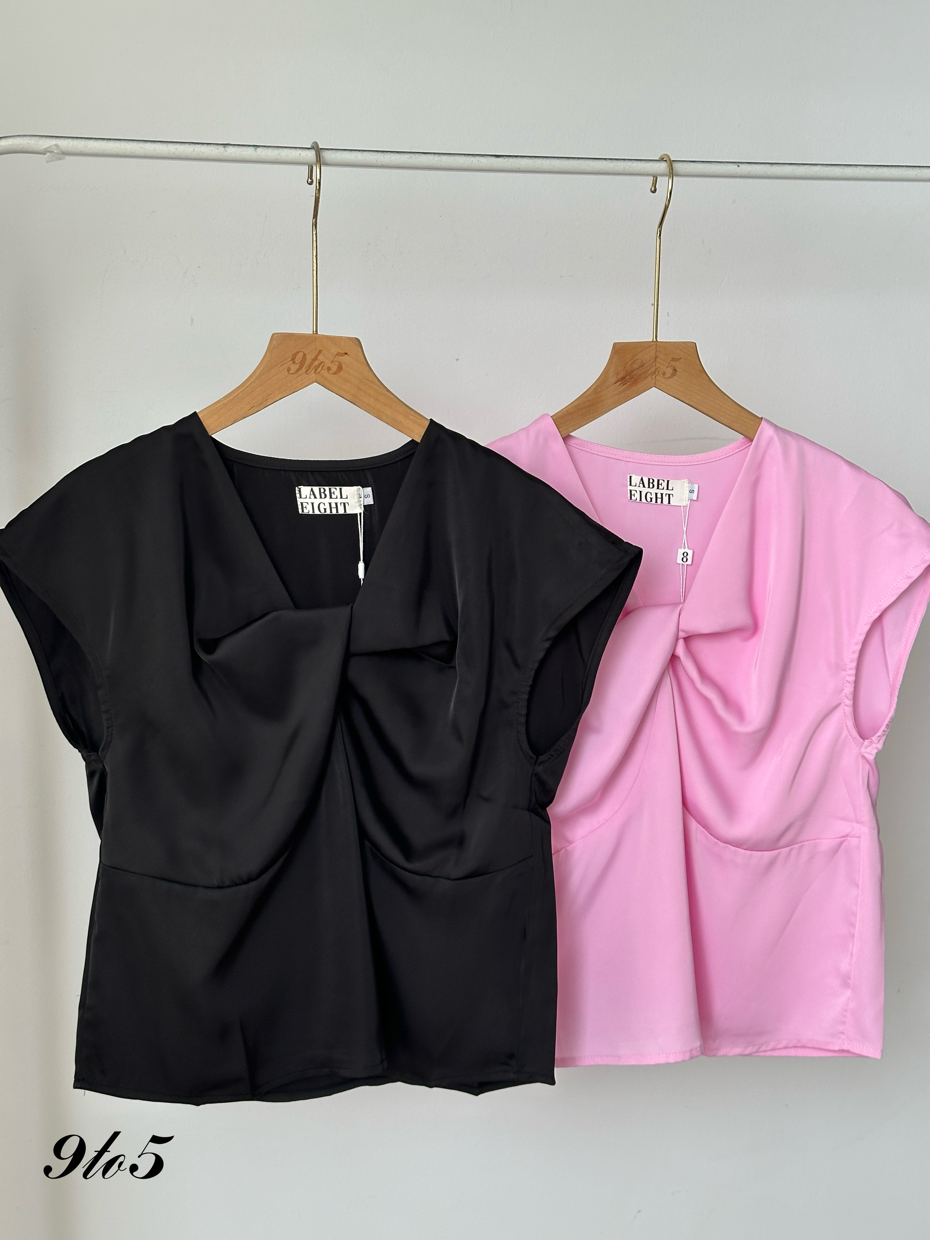 T3994 Cape Sleeve Ruched Top - 4 Colors 