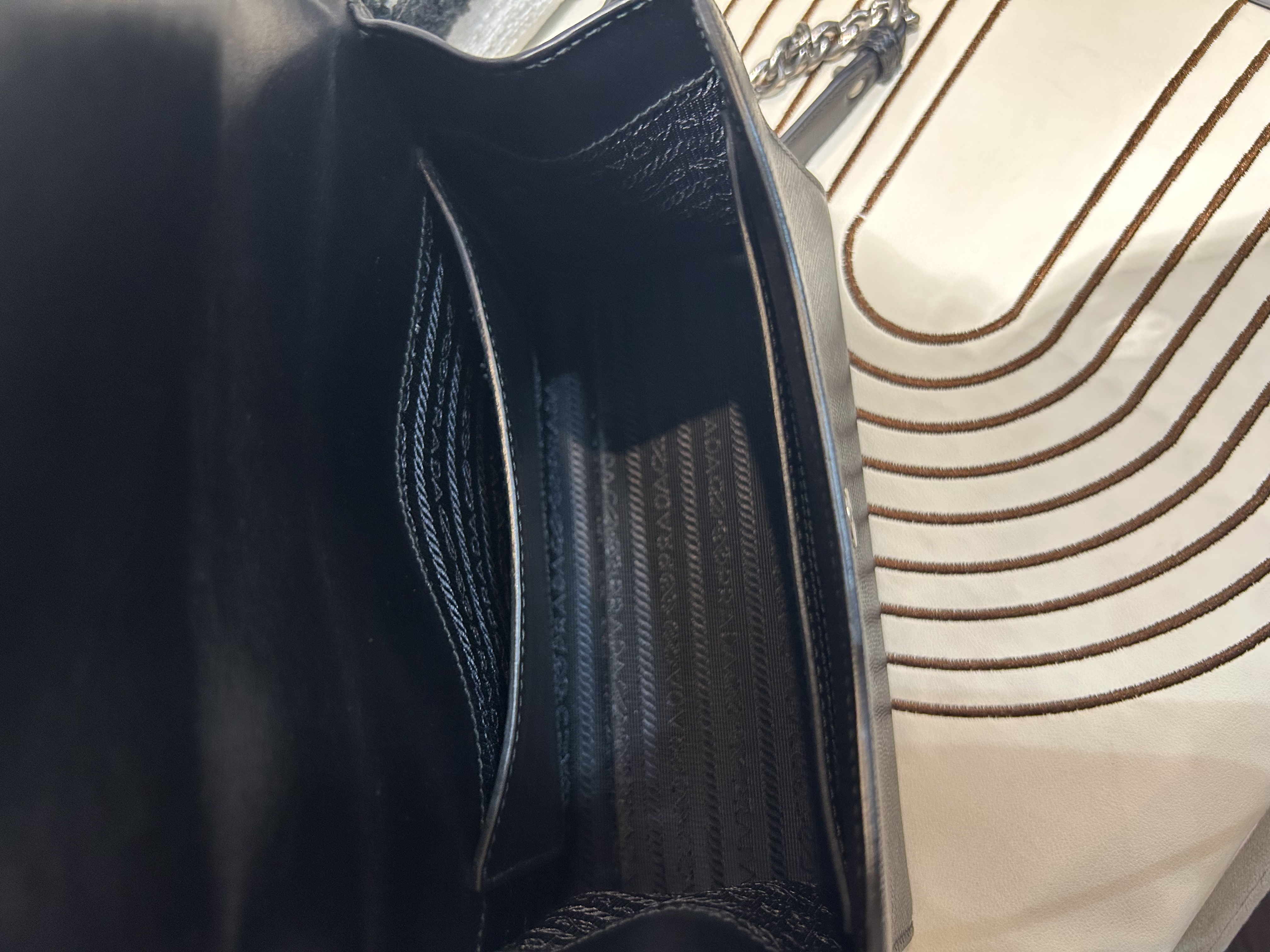 Prada Flap Crossbody Bag So Black Calfskin