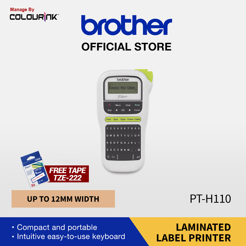 Brother P-Touch PT-H110 Portable Handheld Label Printer Laminated Sticker Machine PTH110 D210