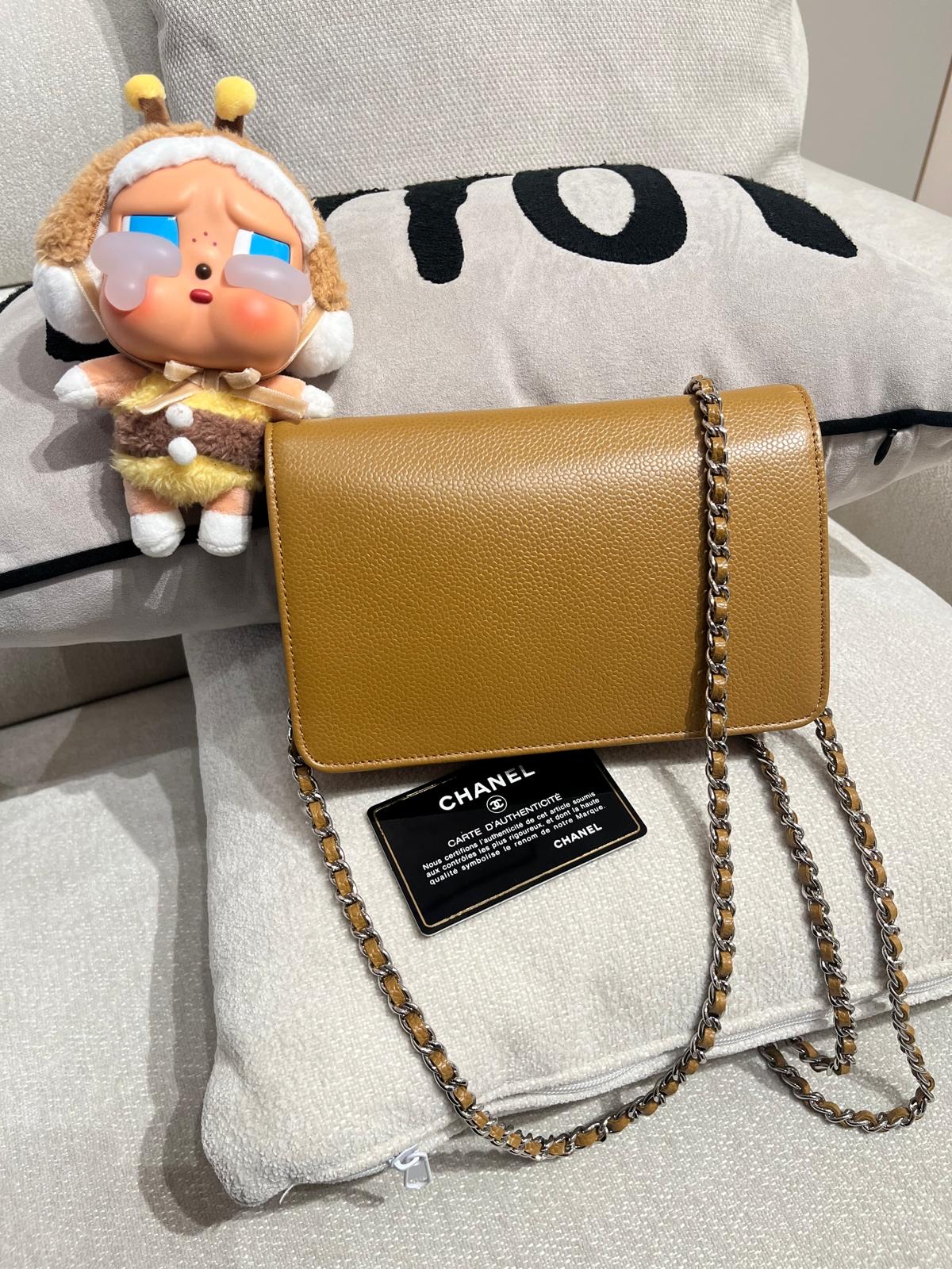 Chanel wallet on chain 荔枝牛皮 100%Authentic ,99%new閑置品  ✅17CARD✅盒 