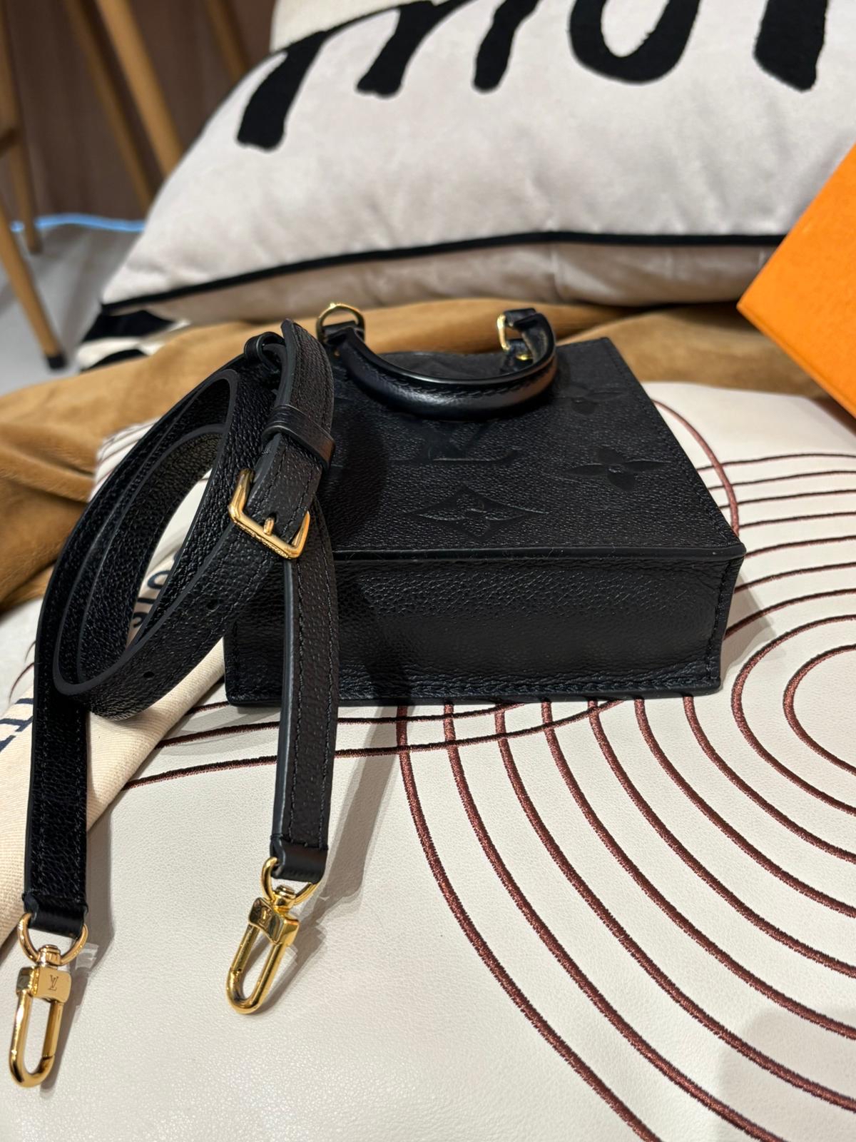 LV Petit SAC Plat Empreinte 2WAY Bag M81417 黑色牛皮98%new ✅長肩帶斜孭可以調節長度✅dust bag 