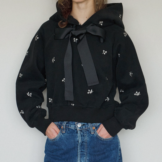 [HIBISCUS BLOOM] Bonnie Stitch Ribbon Hoodie