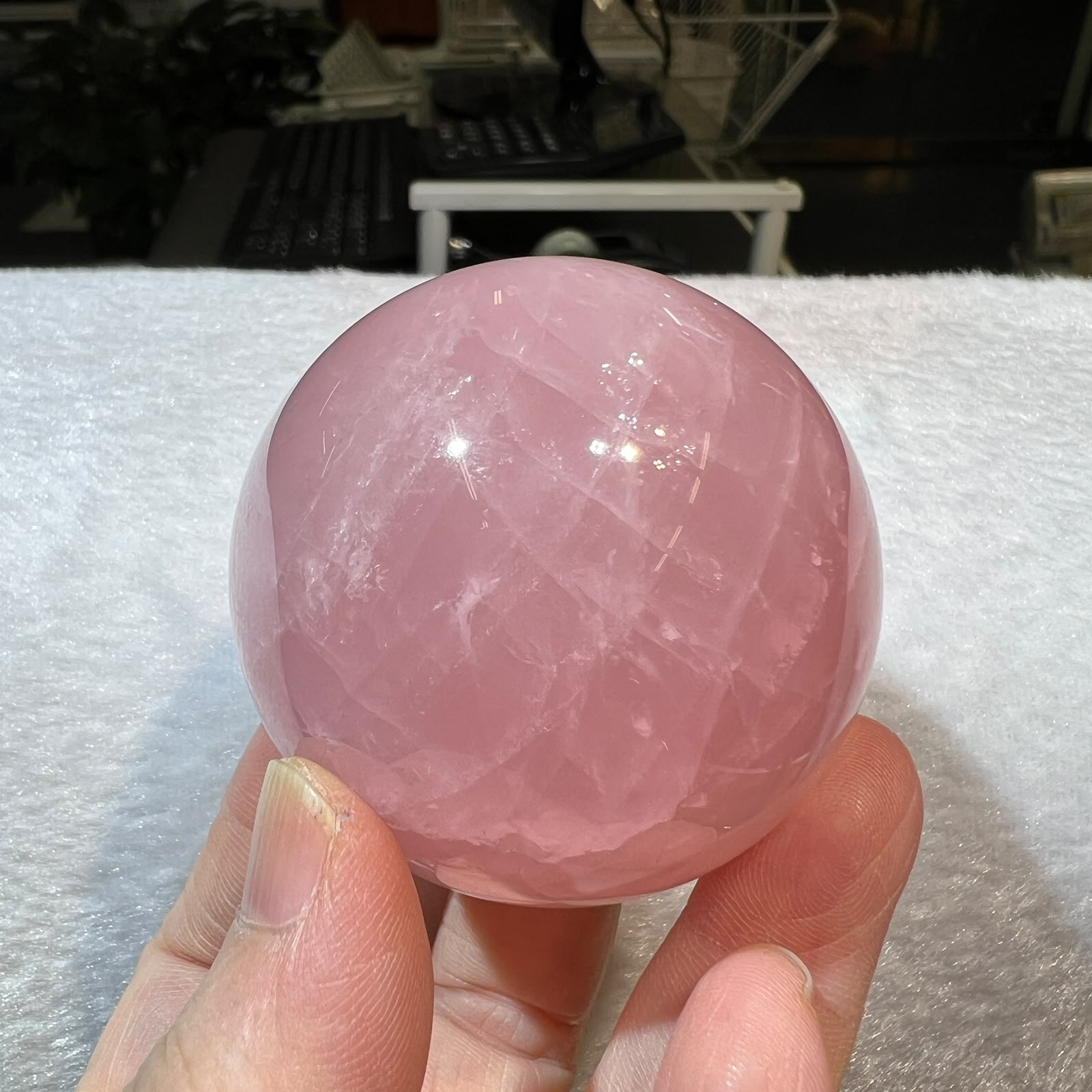 粉晶球 5.2cm+/- (不連座)#CA0063
