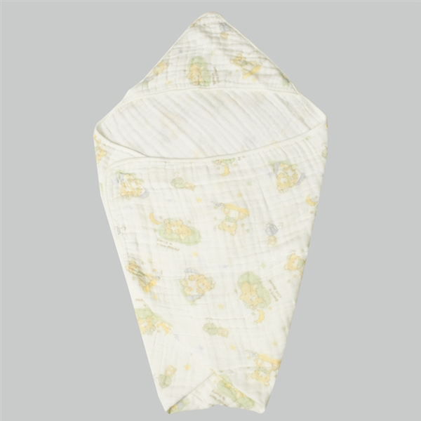 🇯🇵預訂 日本直送🇯🇵可愛小熊圖案滿印純棉棉紗包被襁褓