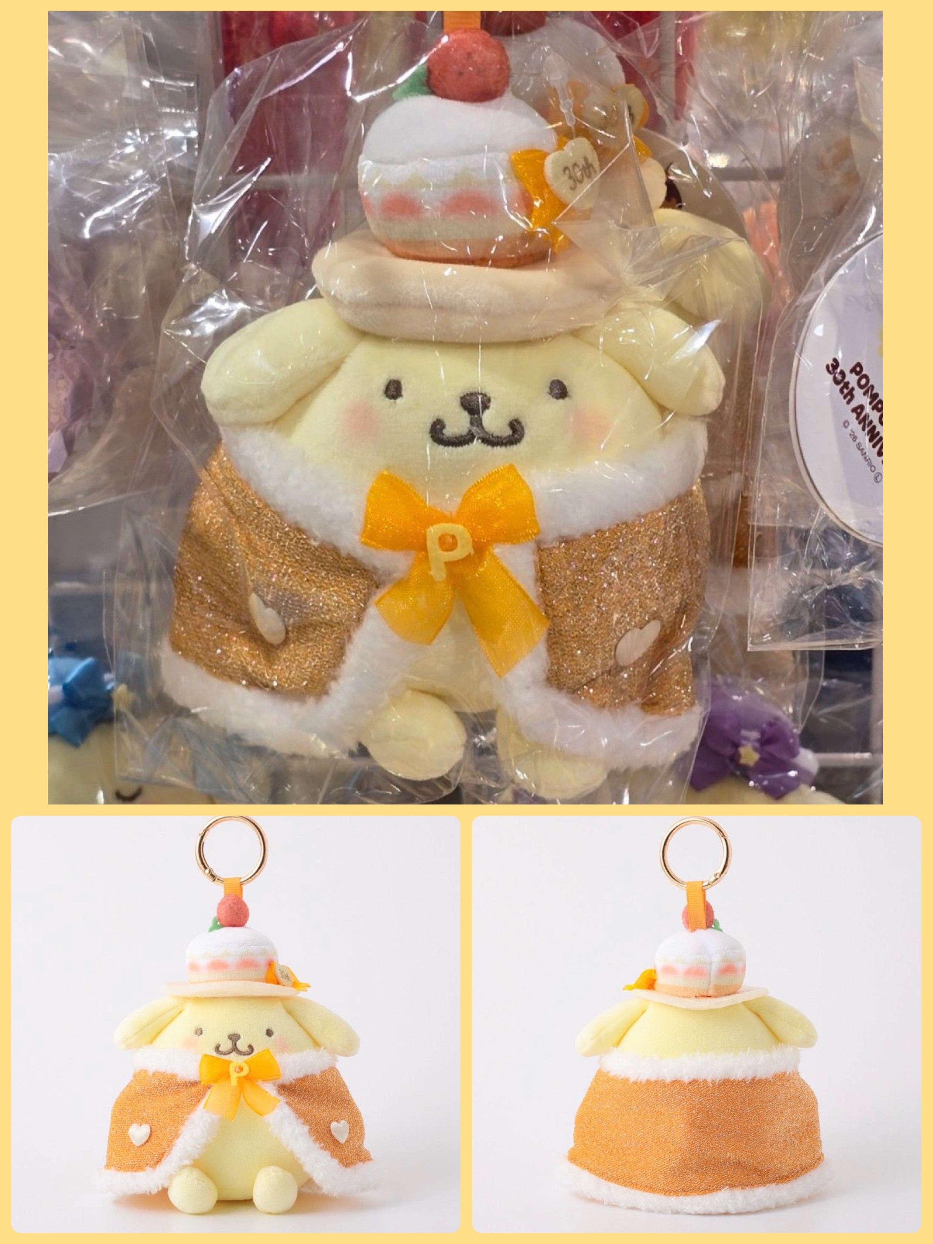 ☆現貨☆日本直送KThingS Pompom Purin布甸狗 金色披肩公仔吊飾