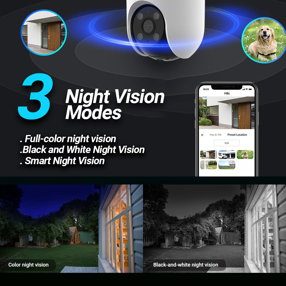 Ezviz C6N H8C C8C BC2 2MP 4MP Wireless Smart IP Camera CCTV Security Motion 2-way talk voice Dashcam