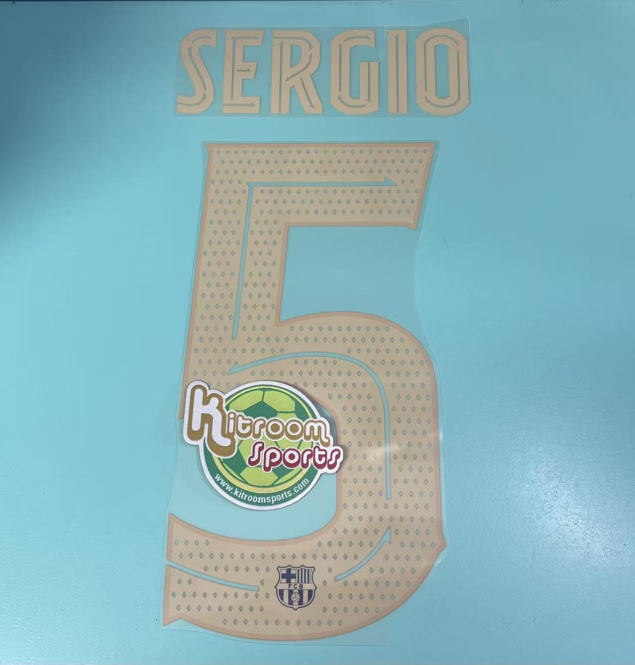2022-23 Barcelona Home Cup Nameset #5 SERGIO