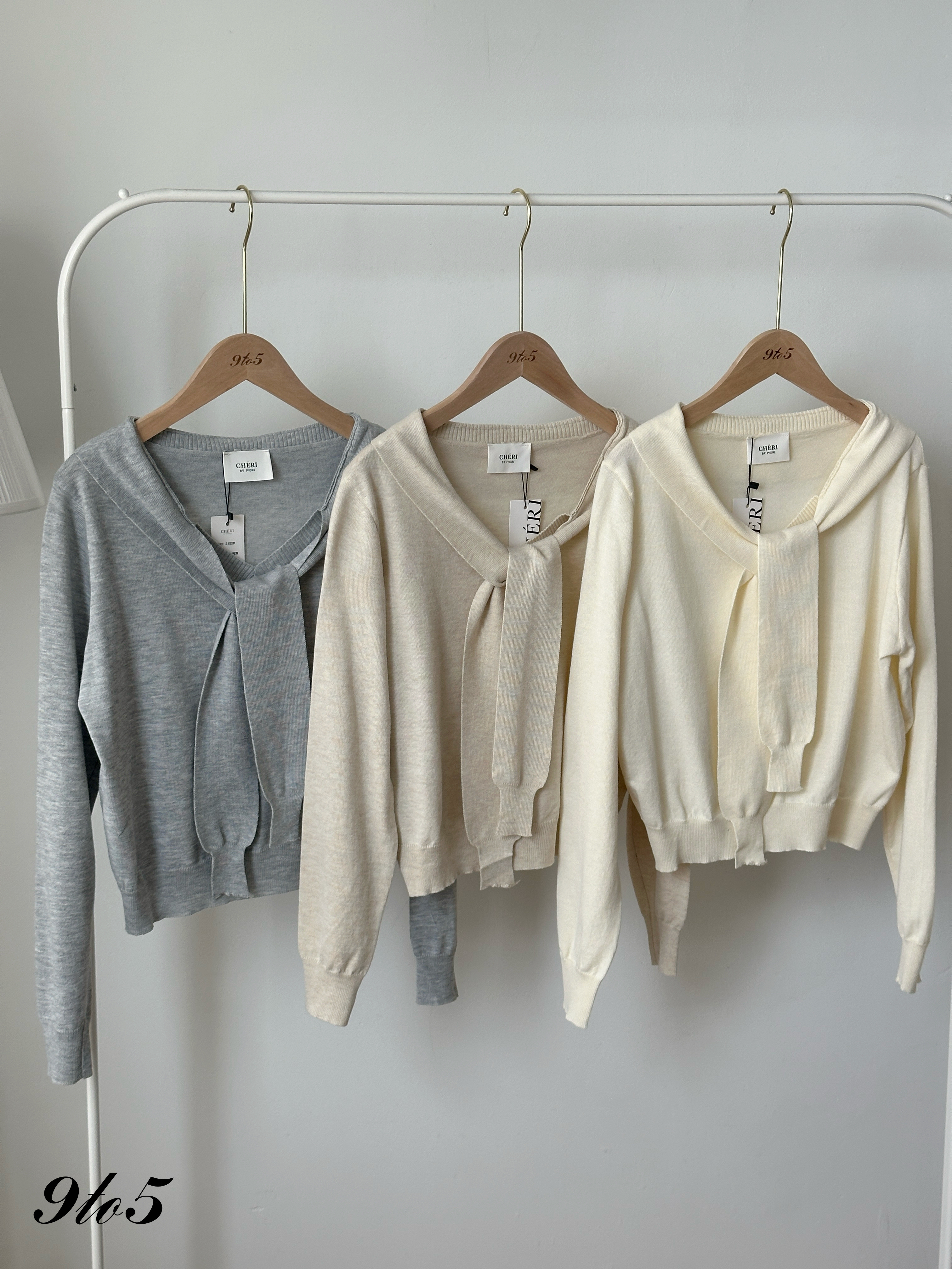 T4386 Long Sleeve Draped Knit Sweater - 3 Colors 