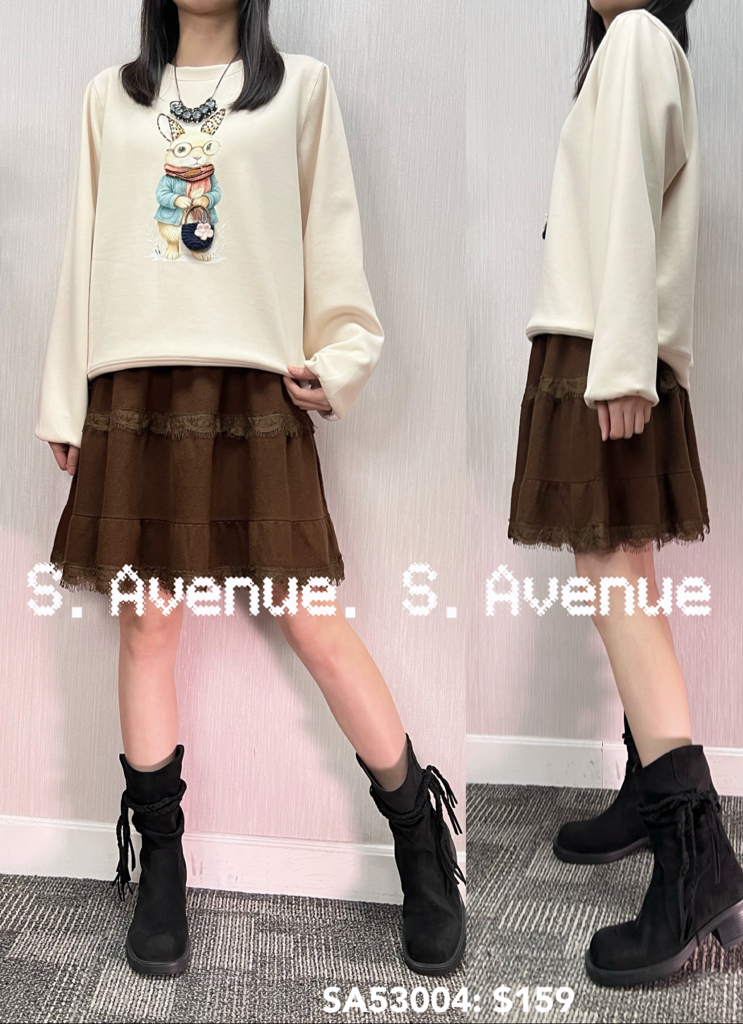 SA53004: 長袖眼鏡兔衞衣