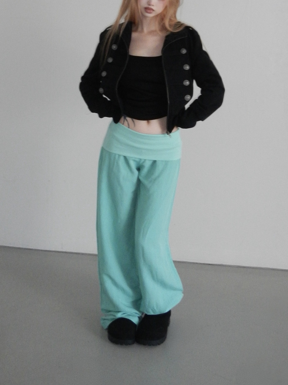 Foldover Wide Leg Pants