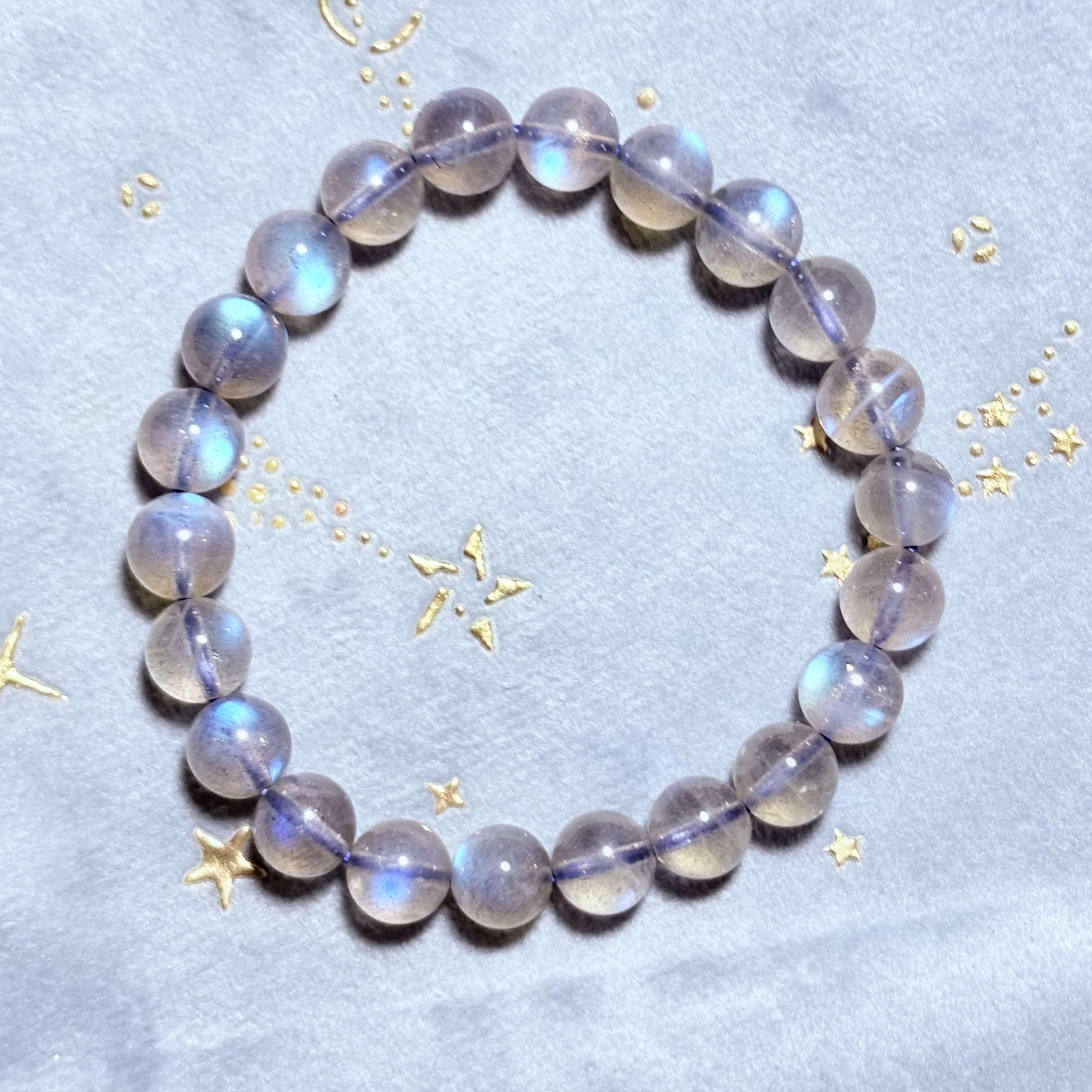 8.5mm藍光拉長石手串No.2674