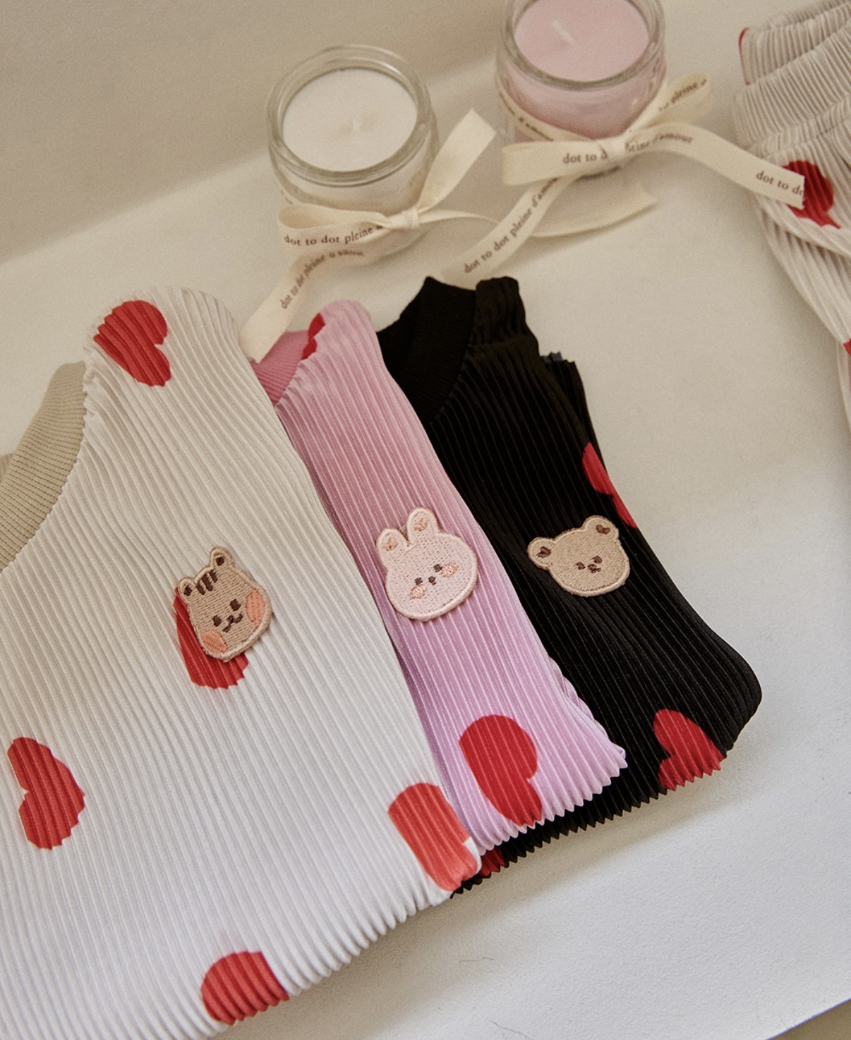 26S/S DTD Lovely反轉愛心系列-超彈百褶上下套裝