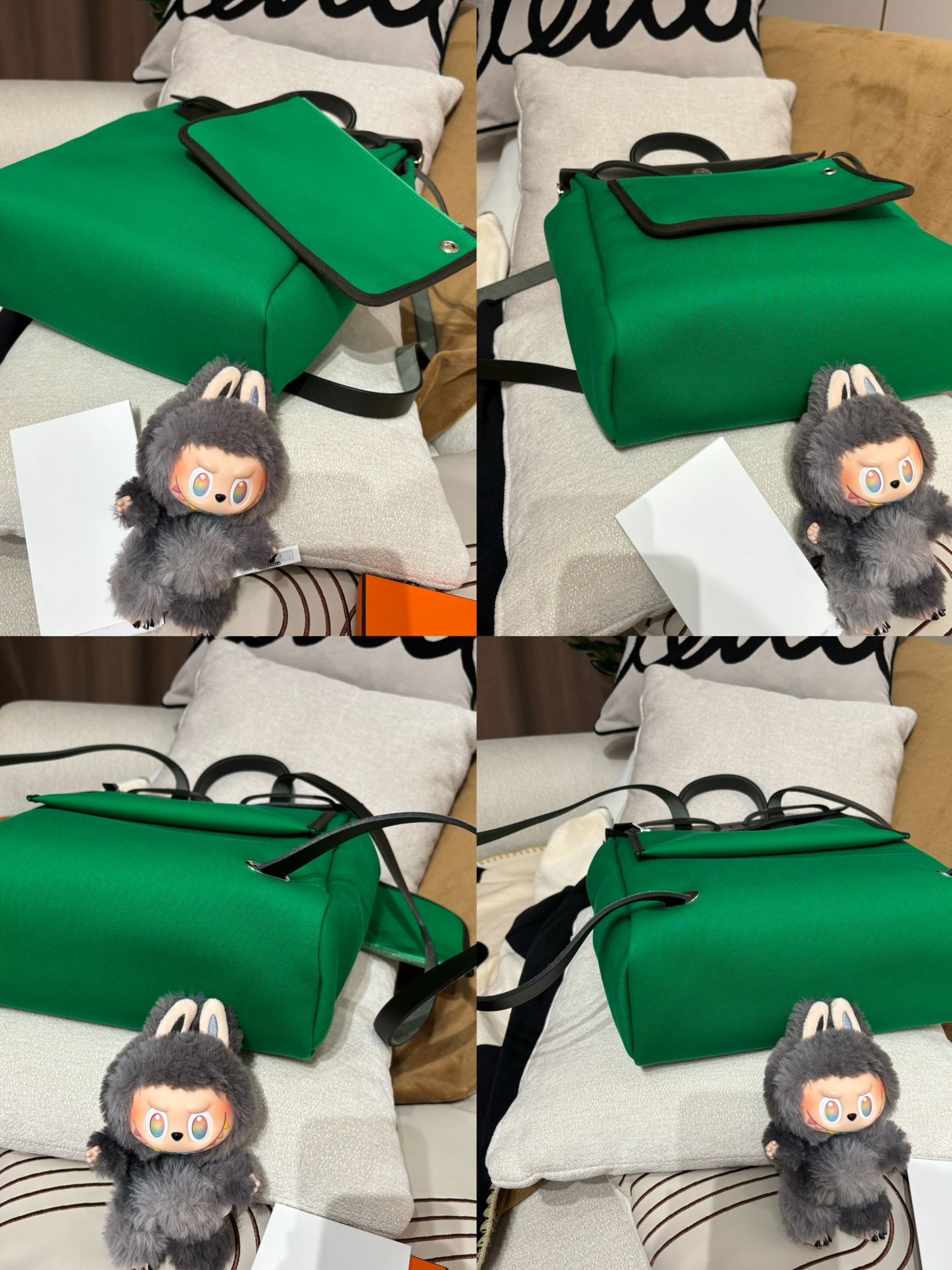 Hermes Herbag backpack Stamp Y 1K Bamboo 100%Authentic, 99%New ✅香港專門店收據✅Dust bag ✅Box