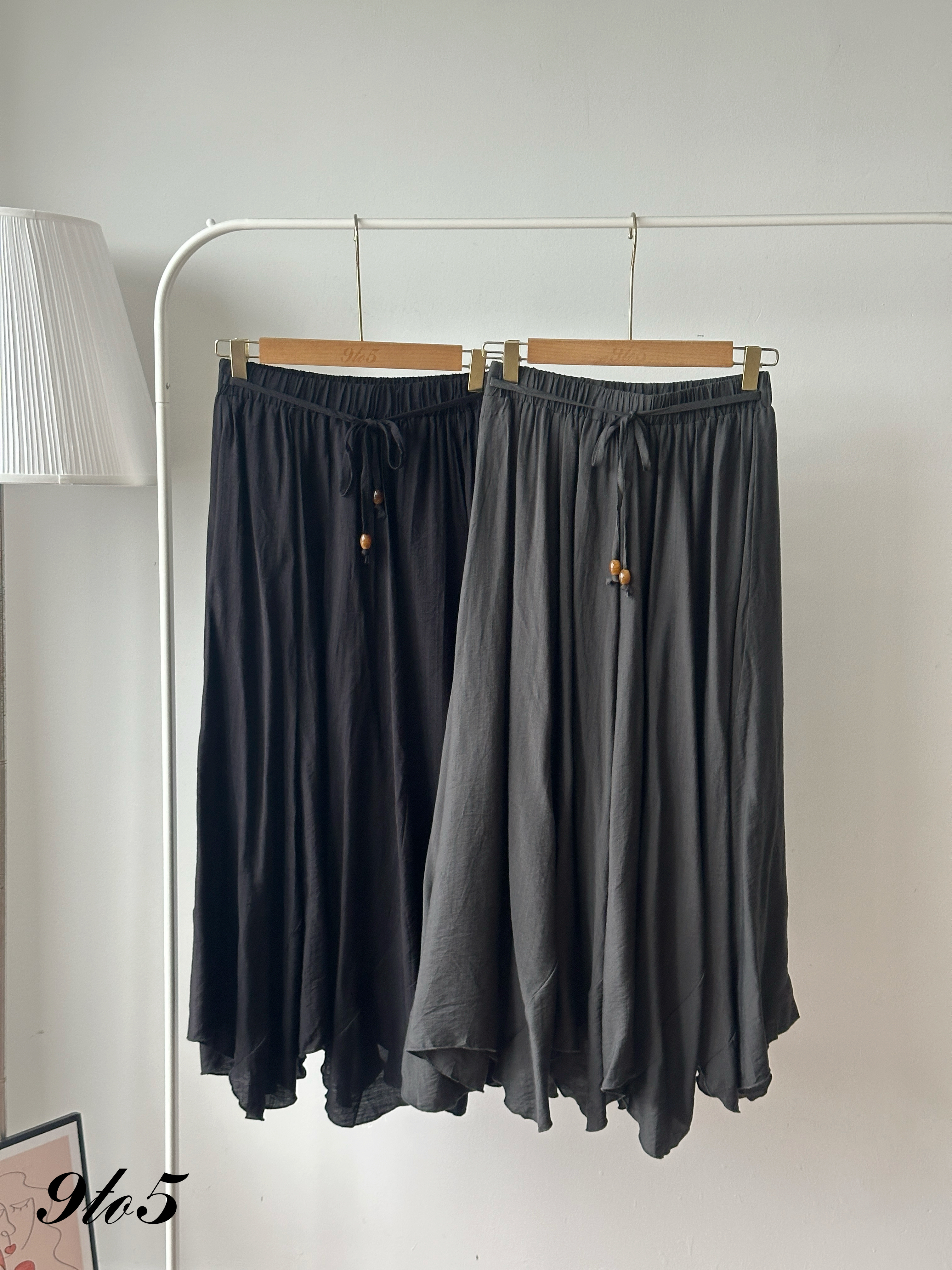 S1924 A Line Irregular Skirt - 4 Colors 