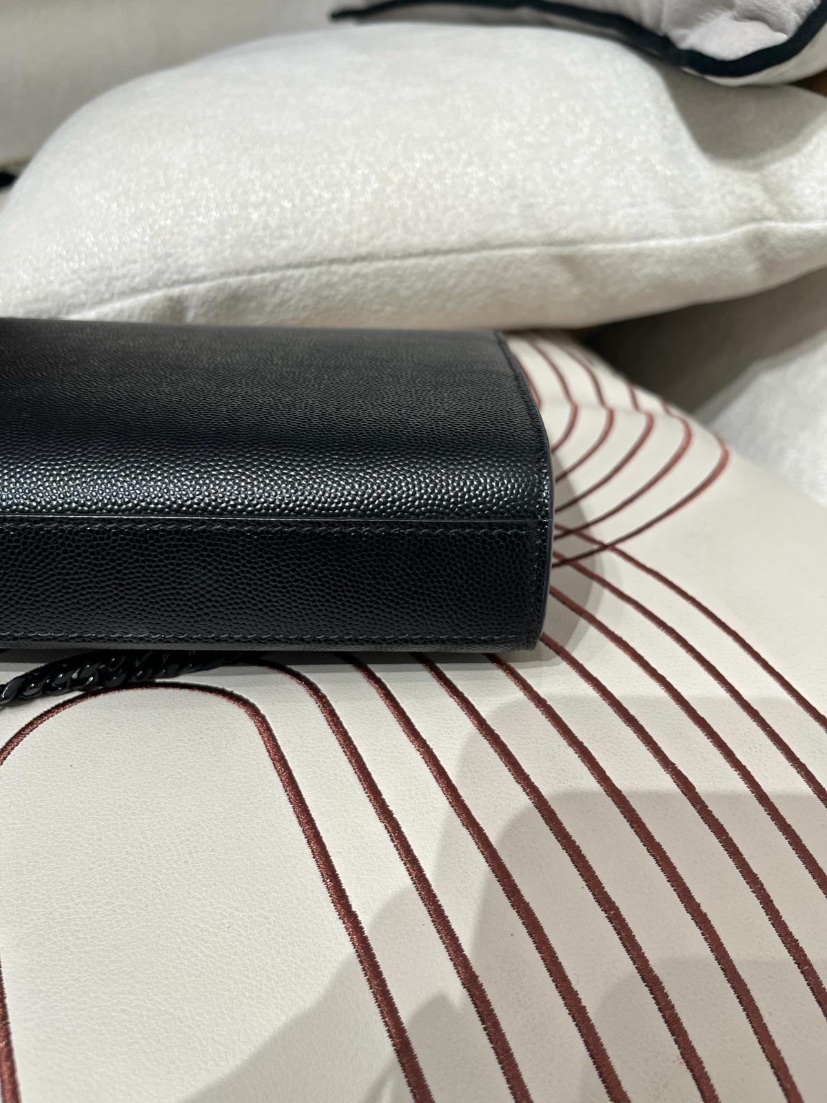 SAINT LAURENT Kate small  Black Caviar flap so black 20cm YSL FLAP 100%Authentic, 99%new  ✅Certificate ✅dust bag 