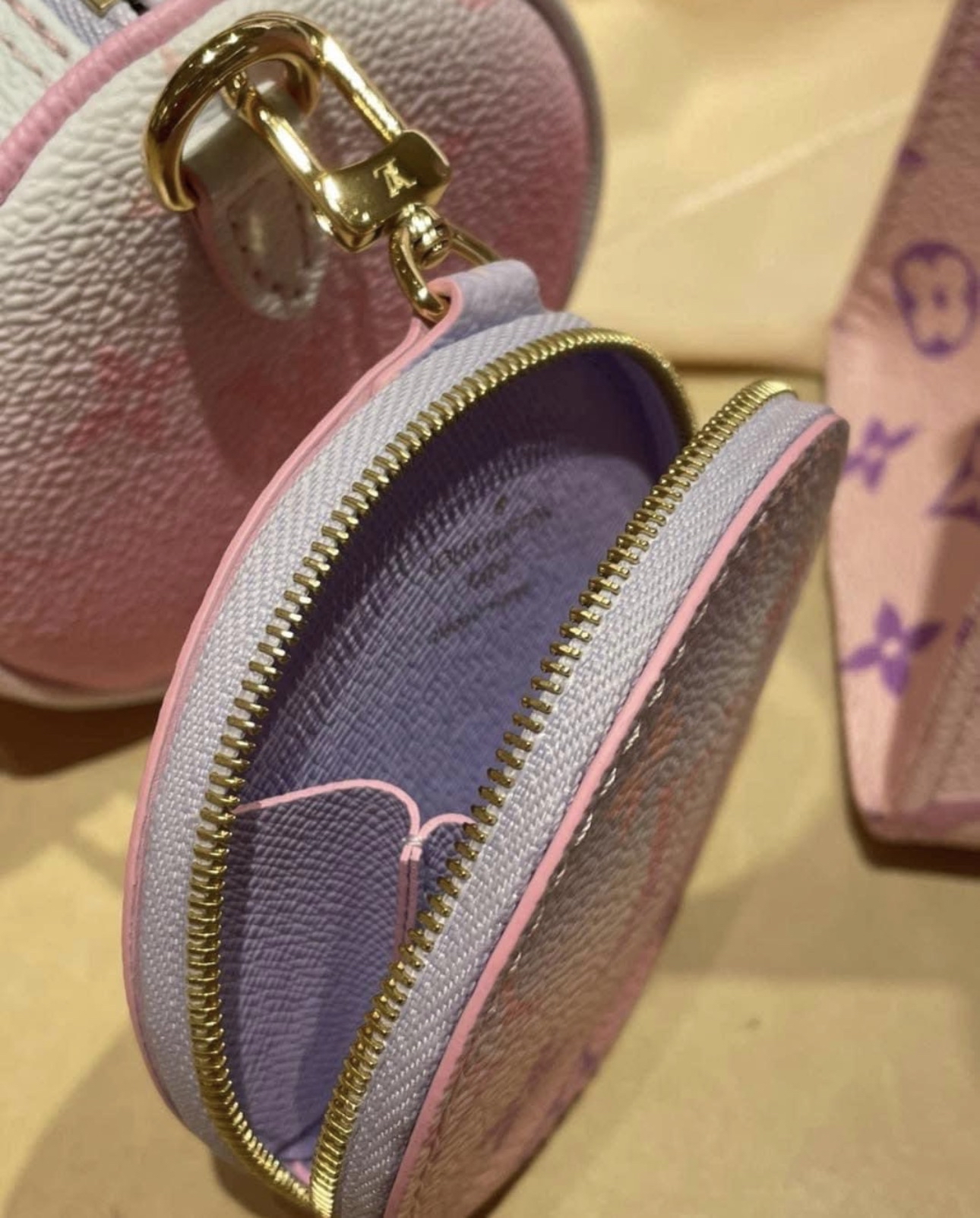 Louis Vuiton限量版夢幻紫粉Monogram Speedy