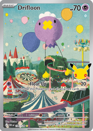 Pokemon TCG 30th Celebration - Drifloon-136/128