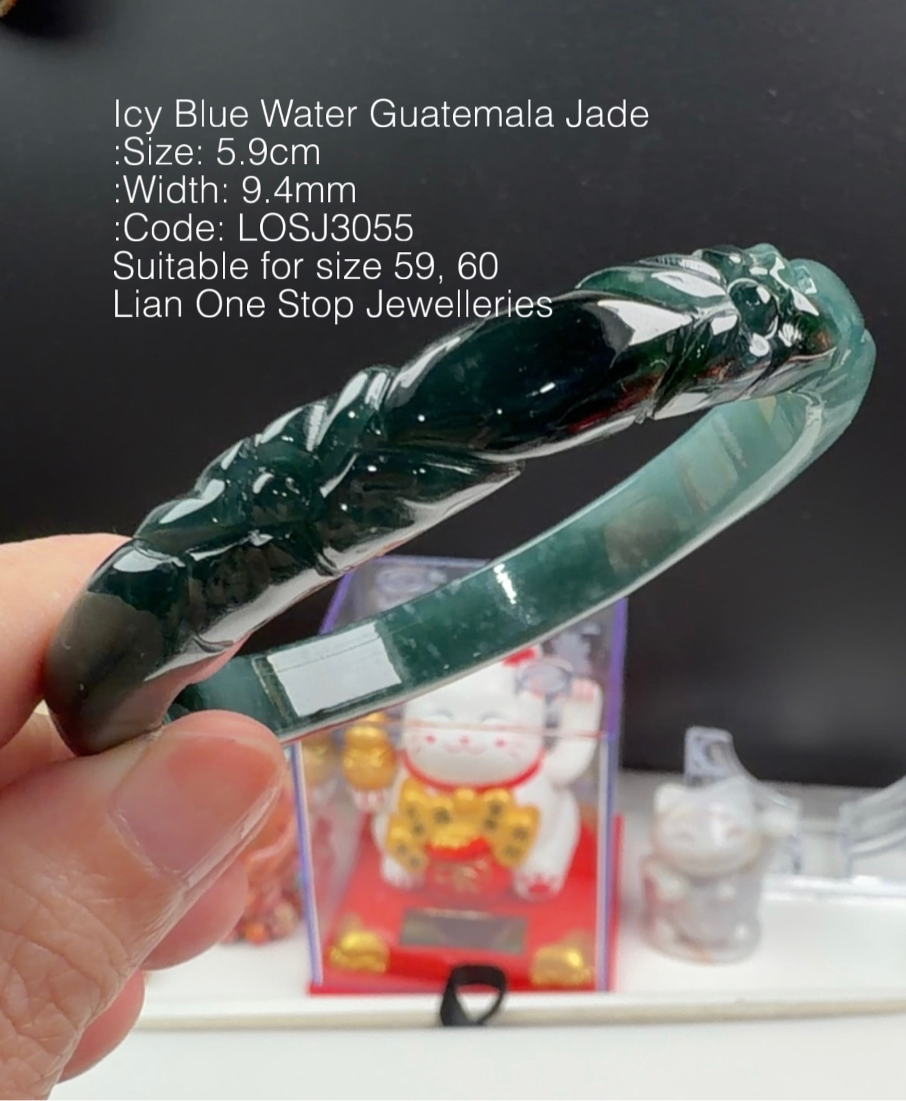 5.9cm Code: LOSJ3055 Icy Blue Water Guatemala Jade