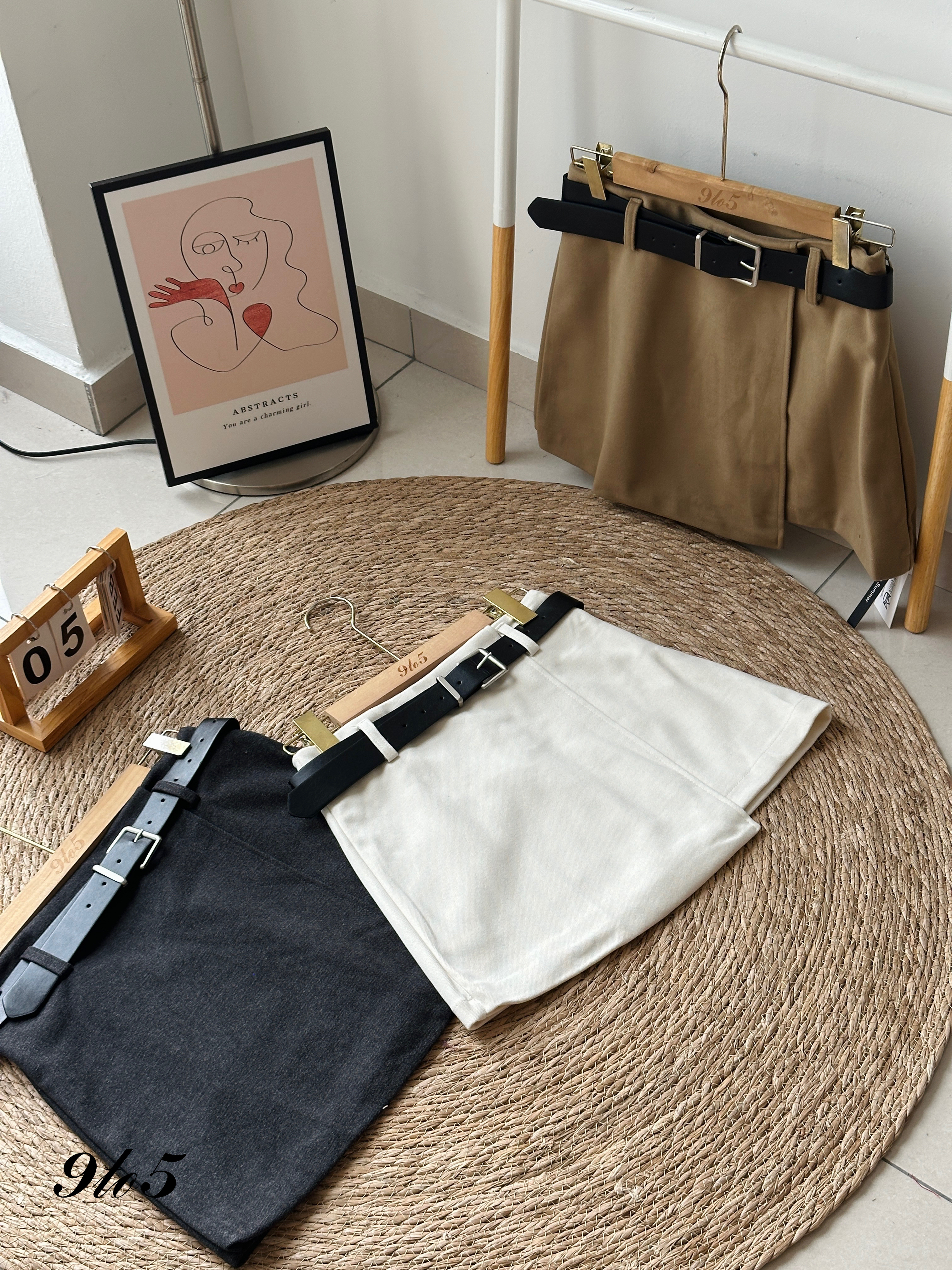 S1786 A Line Short Skirt - 3 Colors