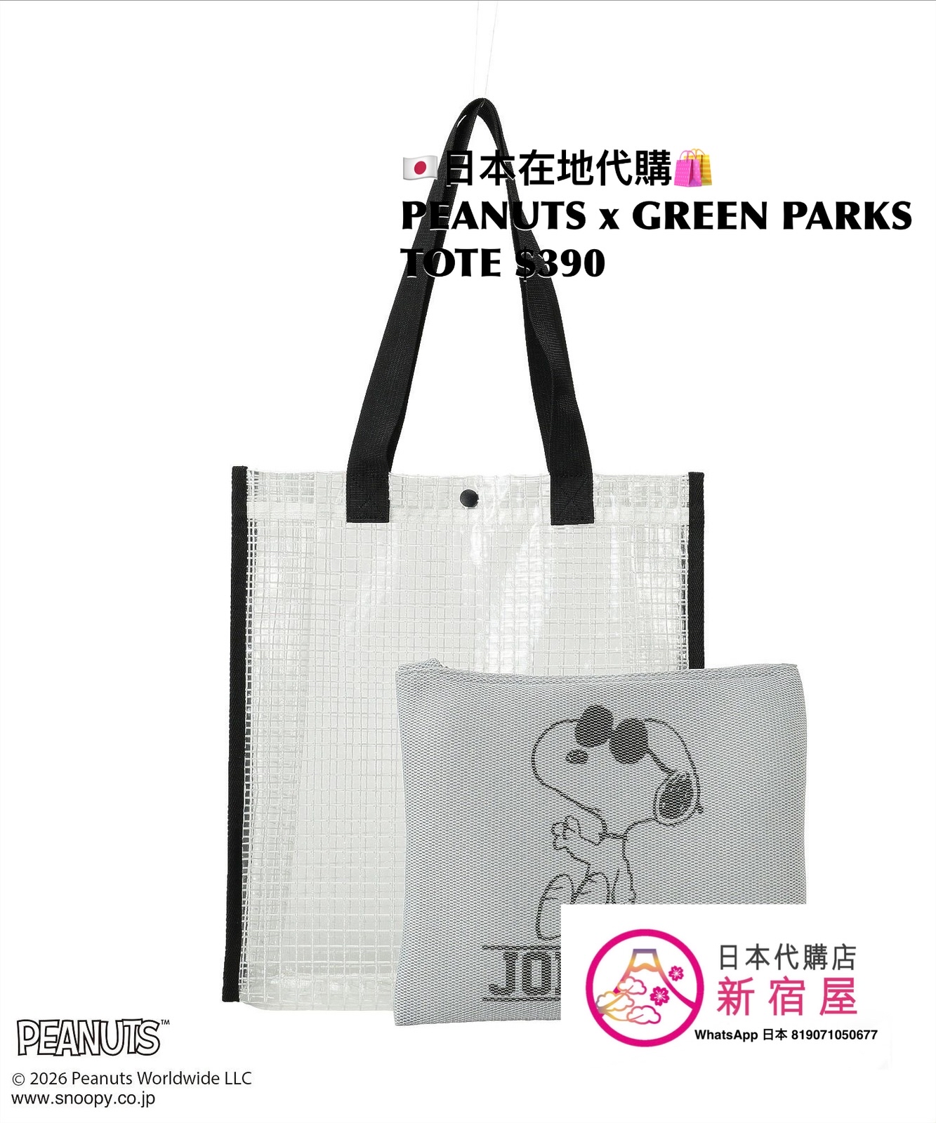 PEANUTS x GREEN PARKS TOTE