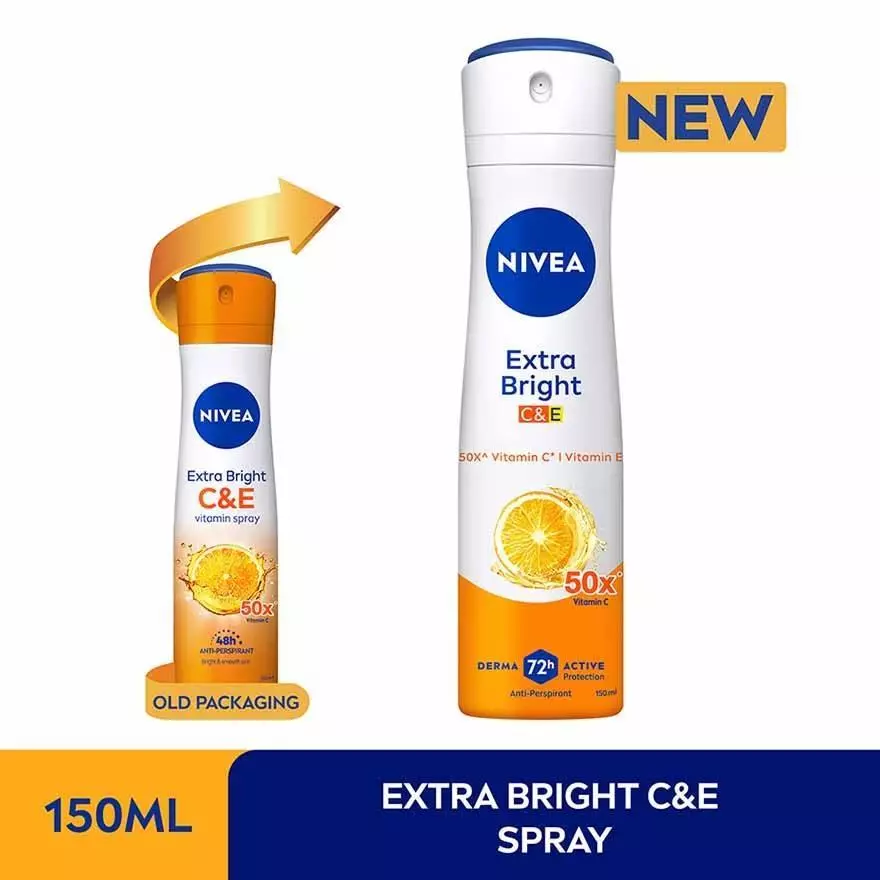 Nivea Women Deodorant Spray 150ml - Extra Bright C&E