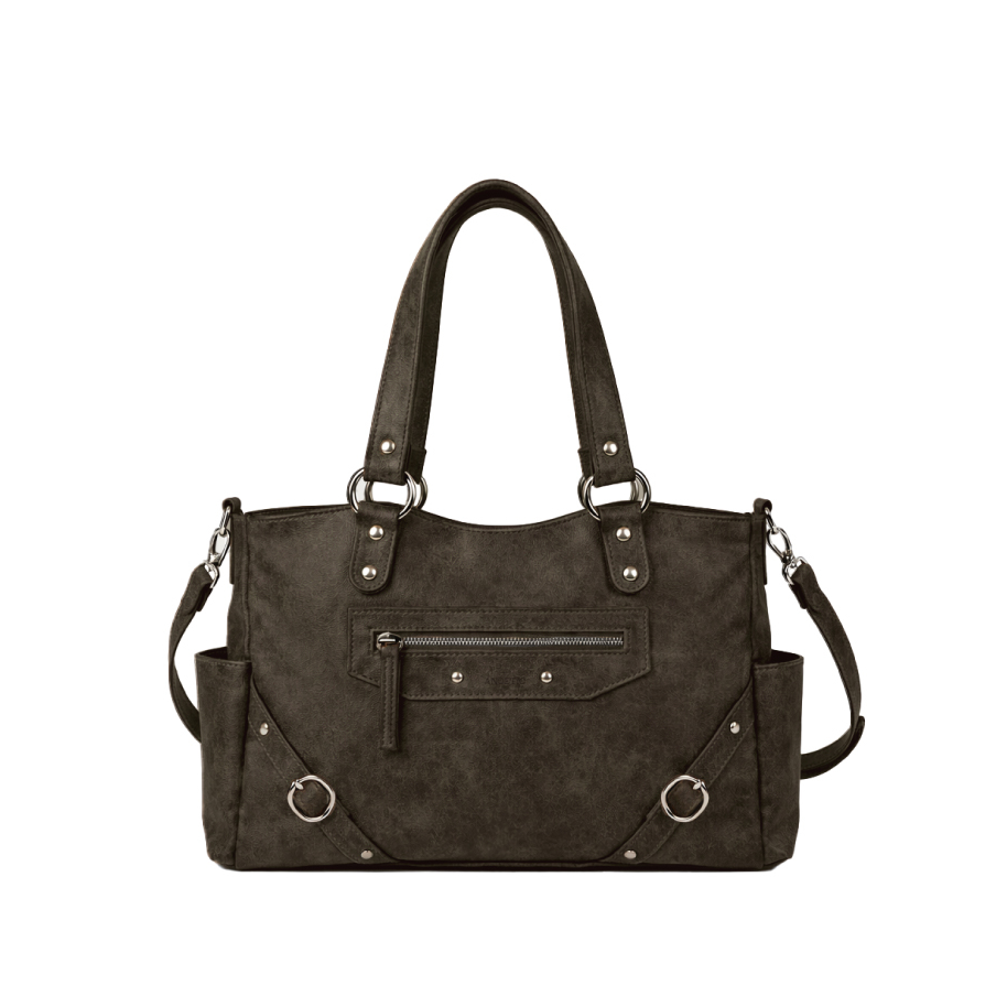 [限時優惠][ANOETIC] ANC STUD RING BAG - BROWN