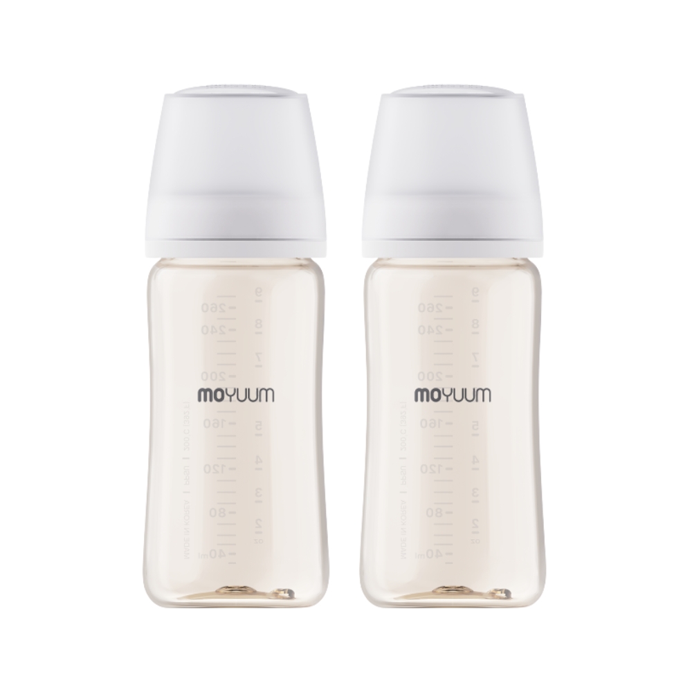 Moyuum - PPSU 寬口防漲氣奶瓶270ml（白色）x2件_MY204_2
