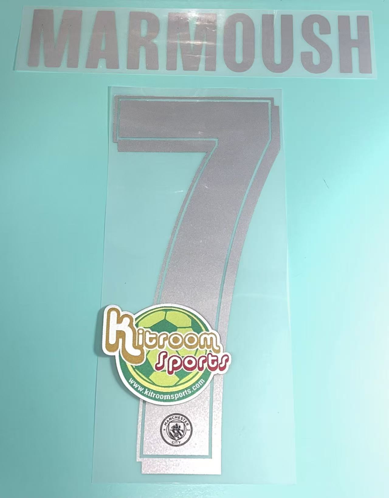 2025-26 Manchester City Away UCL Nameset #7 MARMOUSH