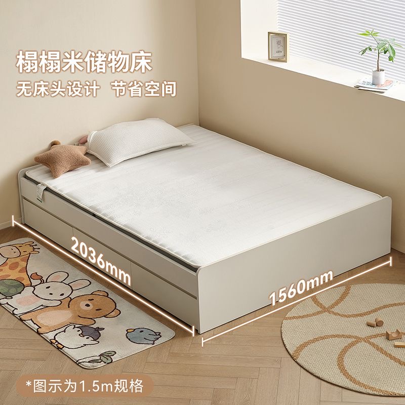無床頭榻榻米一體兒童床 衣櫃床褥儲物收納櫃 次睡房傢俬 bed