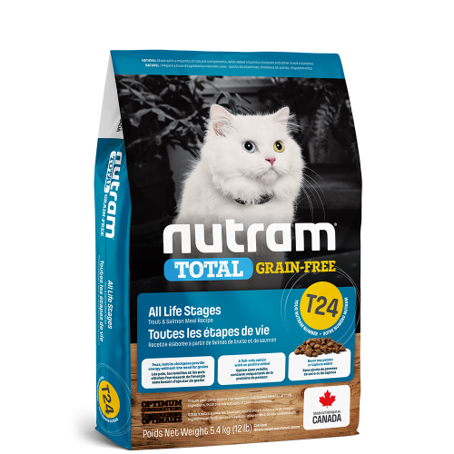 Nutram 紐頓 T24 無薯無穀成貓糧 (三文魚+鱒魚) 1.13KG