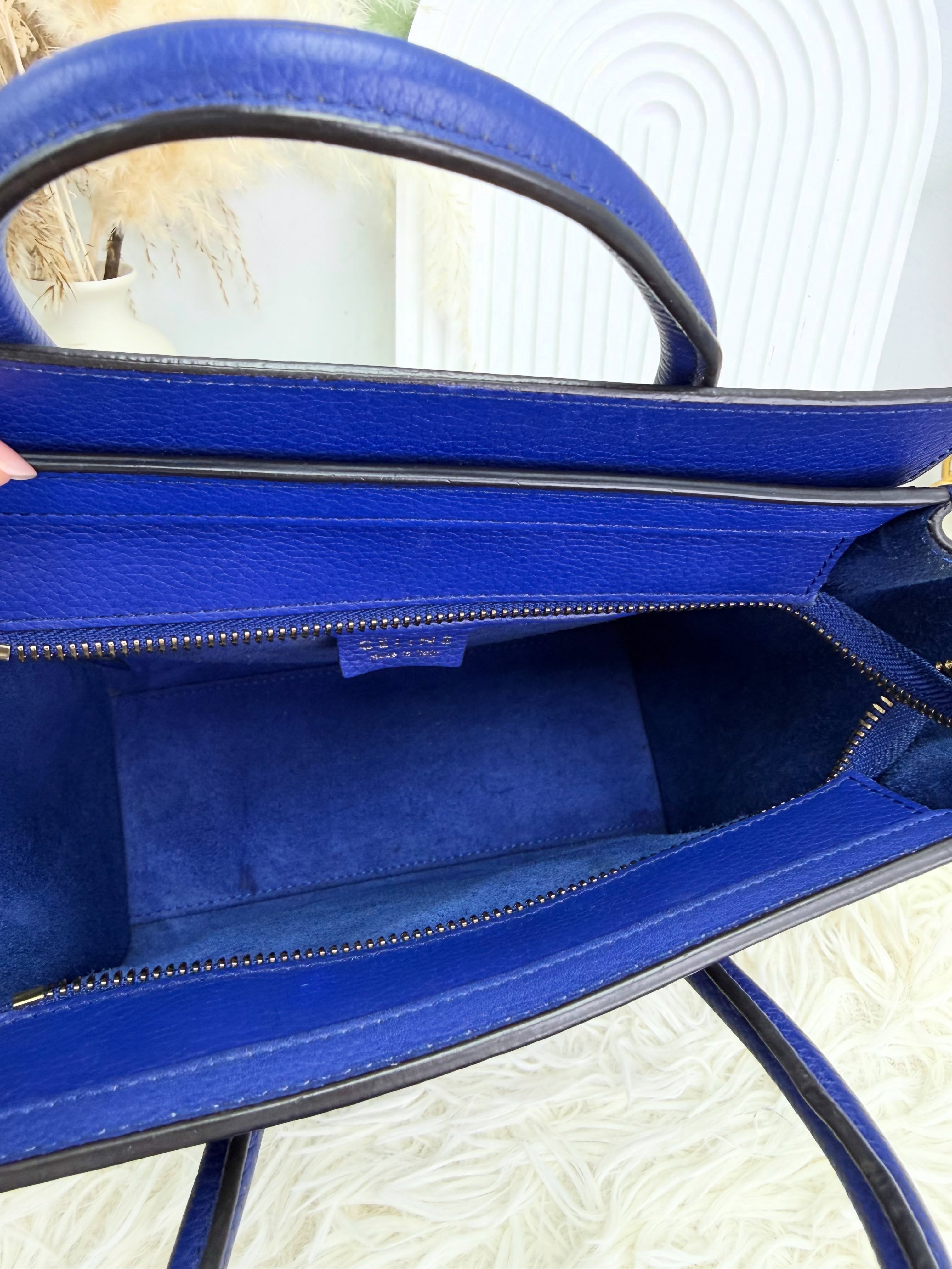 Celine👜 PRE OWNED 🛍️微笑包 nano 寶藍色💙