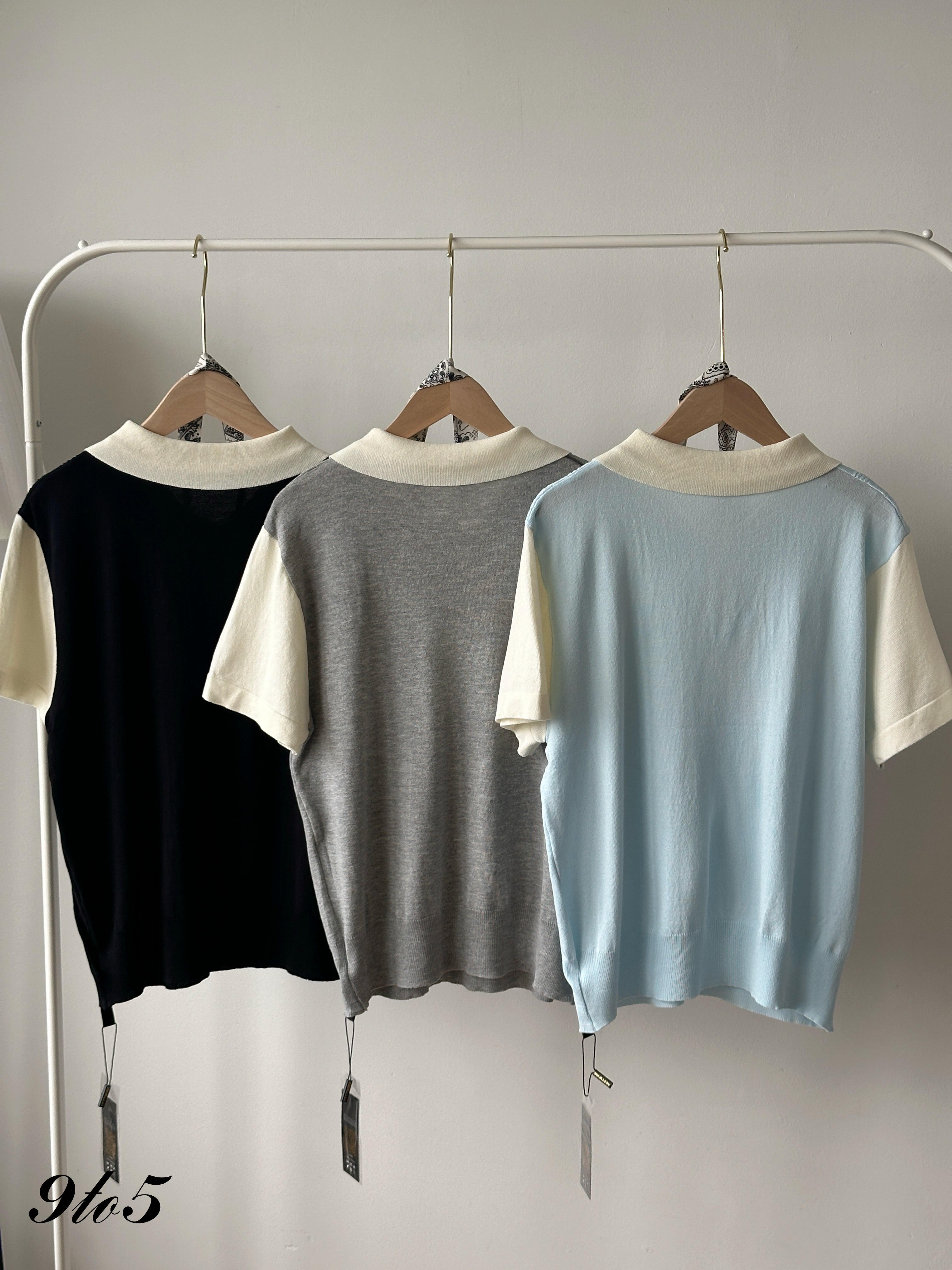 T4346 Fake Two-Pieces Knit Top - 3 Colors 