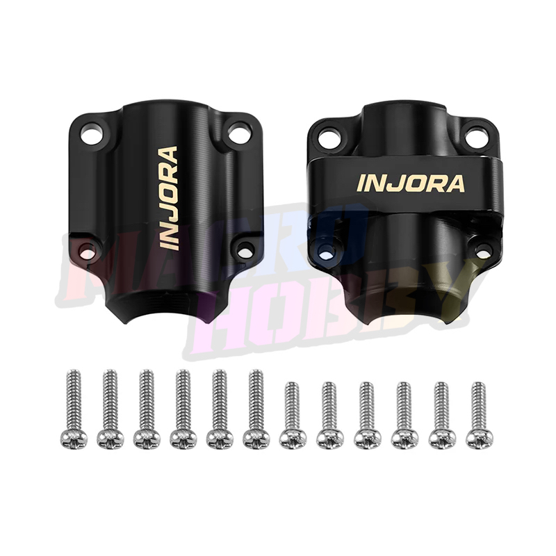 INJORA Black Brass Diff Covers for 1/30 SCX30 #530390