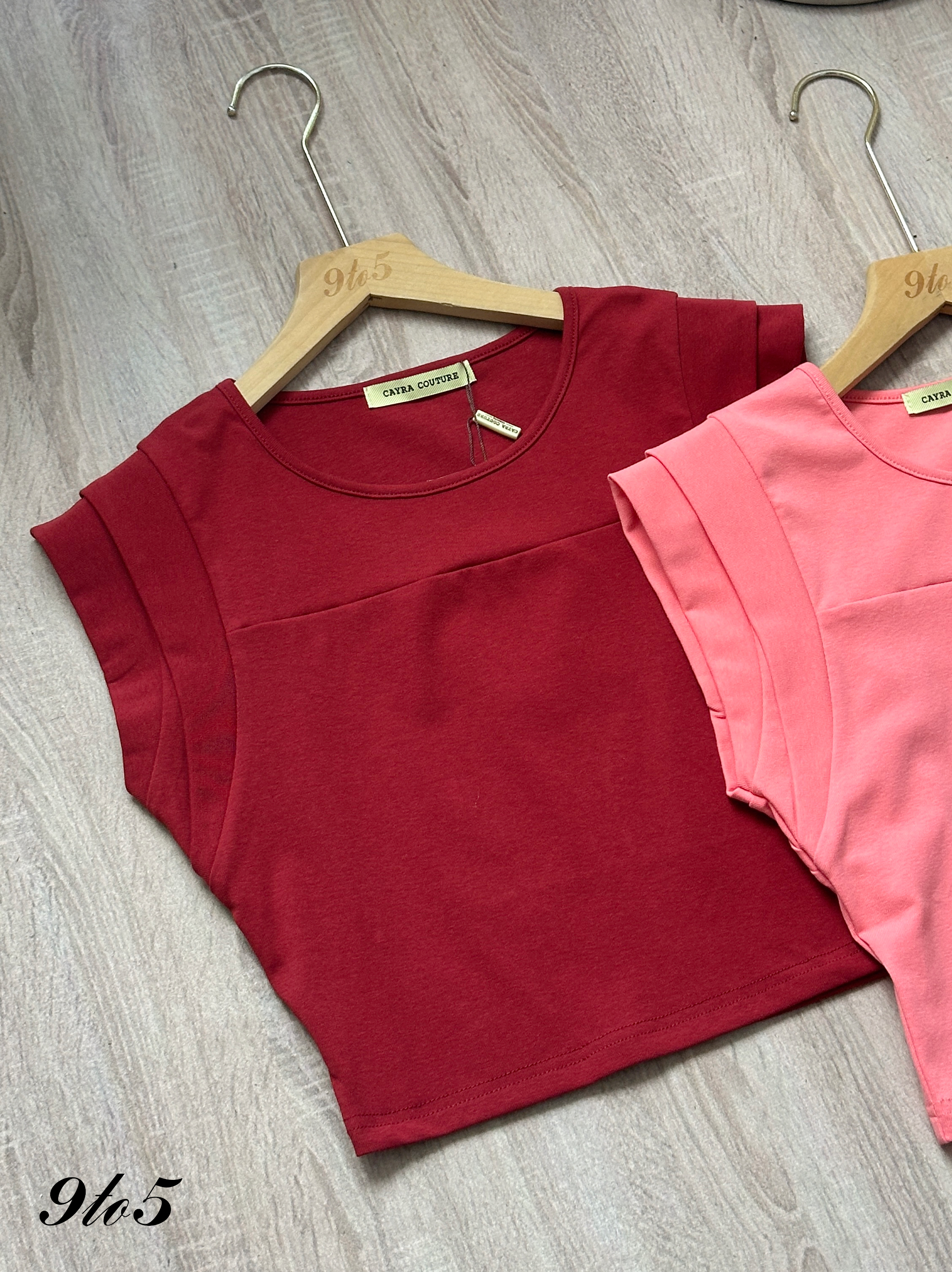 T4354 Double Layered Sleeves Top - 4 Colors 