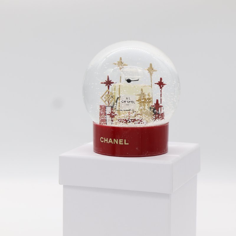 Chanel 香奈兒 N°5 聖誕限量 透明 玻璃 水晶球 雪景球