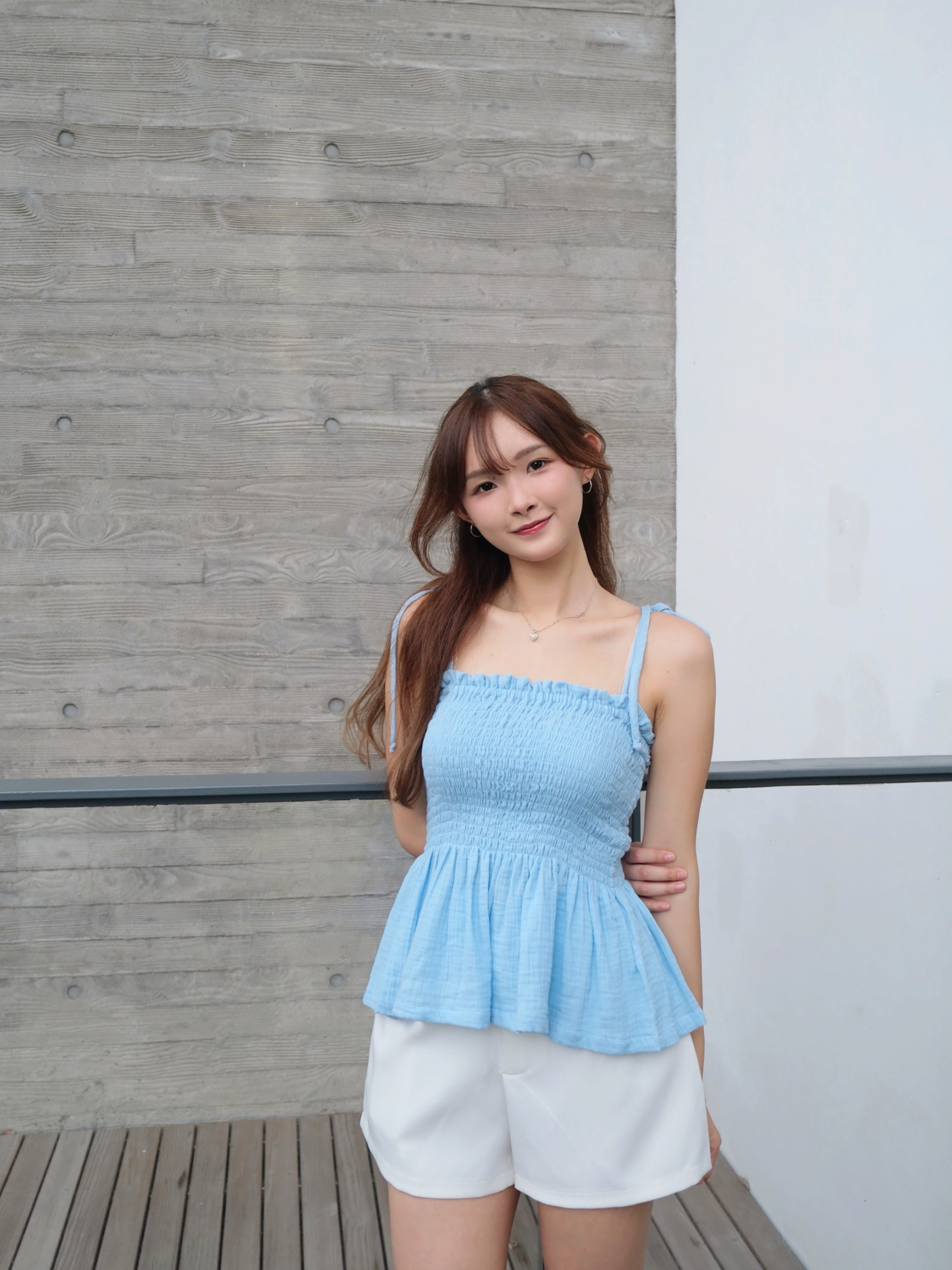 ♡︎TH - 皺皺彈性綁帶上衣