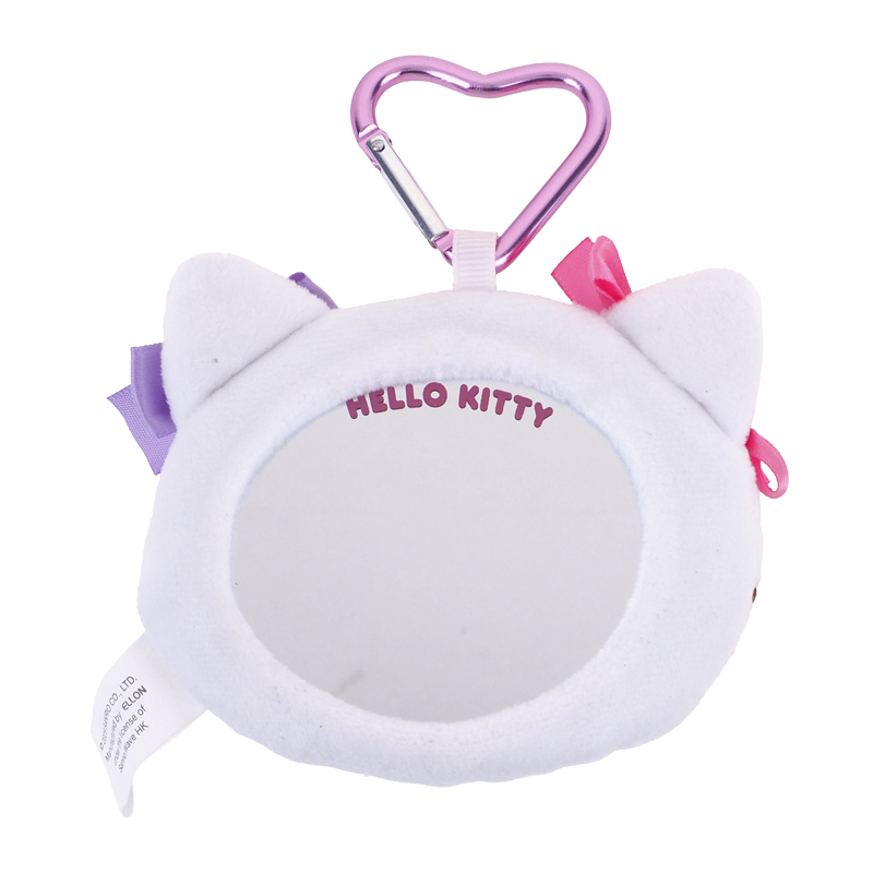Hello Kitty Plush Mirror 毛公仔鏡連匙扣