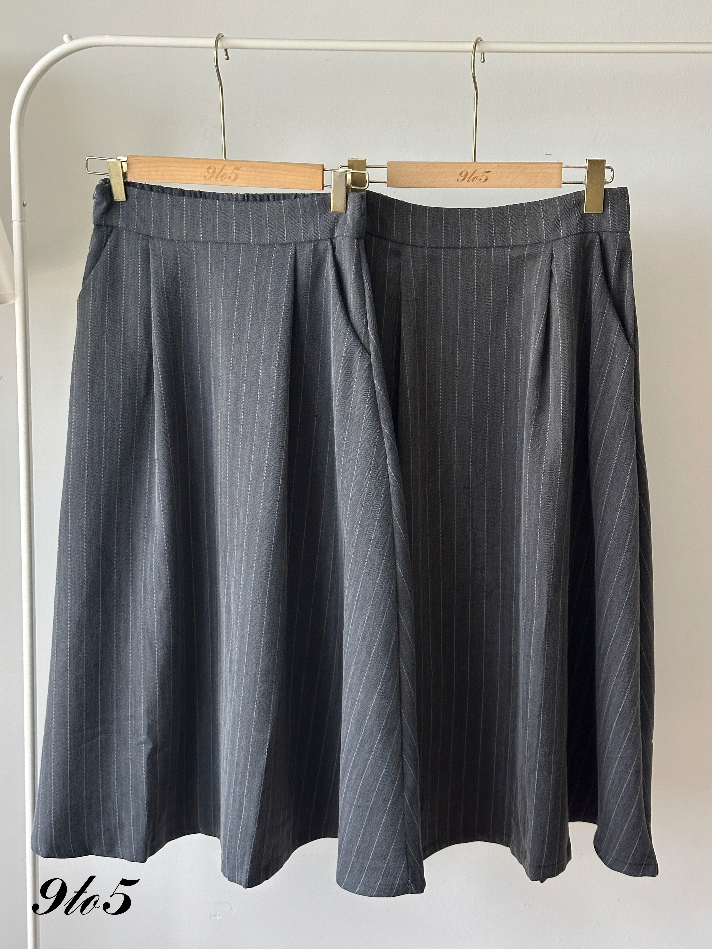 S1939 A Line Stripe Skirt - 3 Colors 