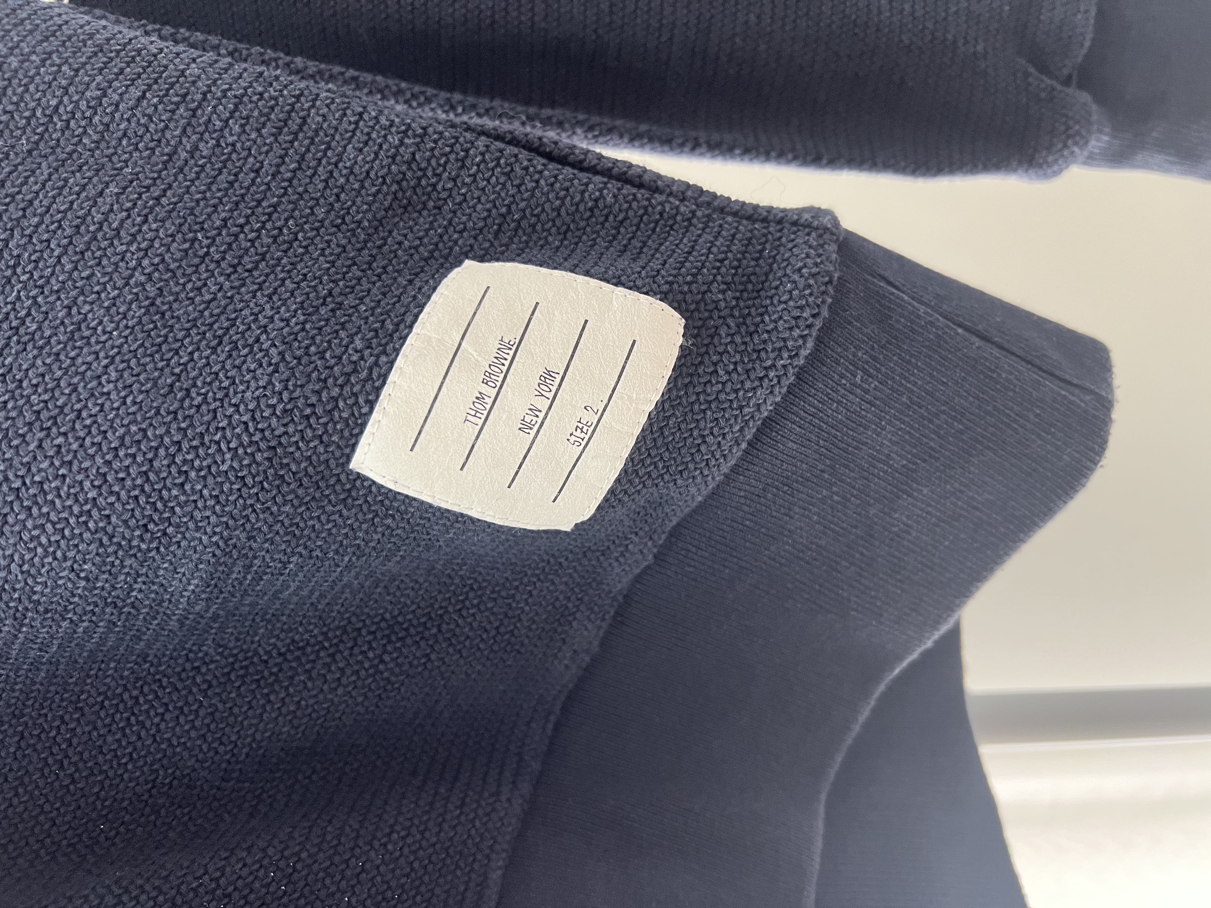 Pre-owned Thom Browne 4-Bar crew-neck loopback/ Product Code: 26050801