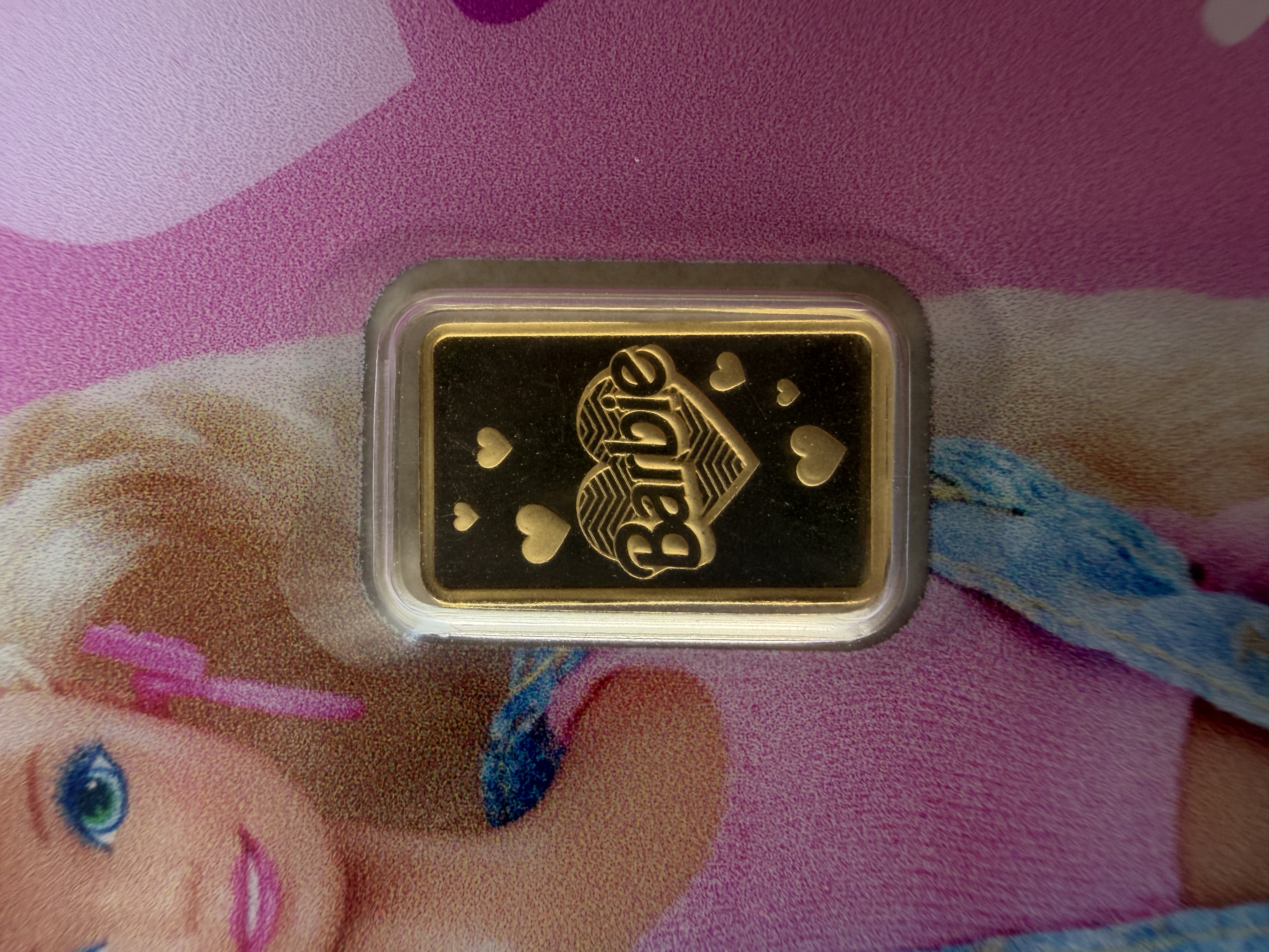 (SN7076) PAMP Valentine’s Barbie V2 1g 🇨🇭Swiss Fine Gold Bar Emas 999.9 芭比