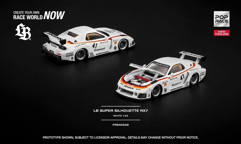 (預訂 Pre Order) POPRACE ( PR640528 ) LB SUPER SILHOUETTE RX7 (FD3S) WHITE