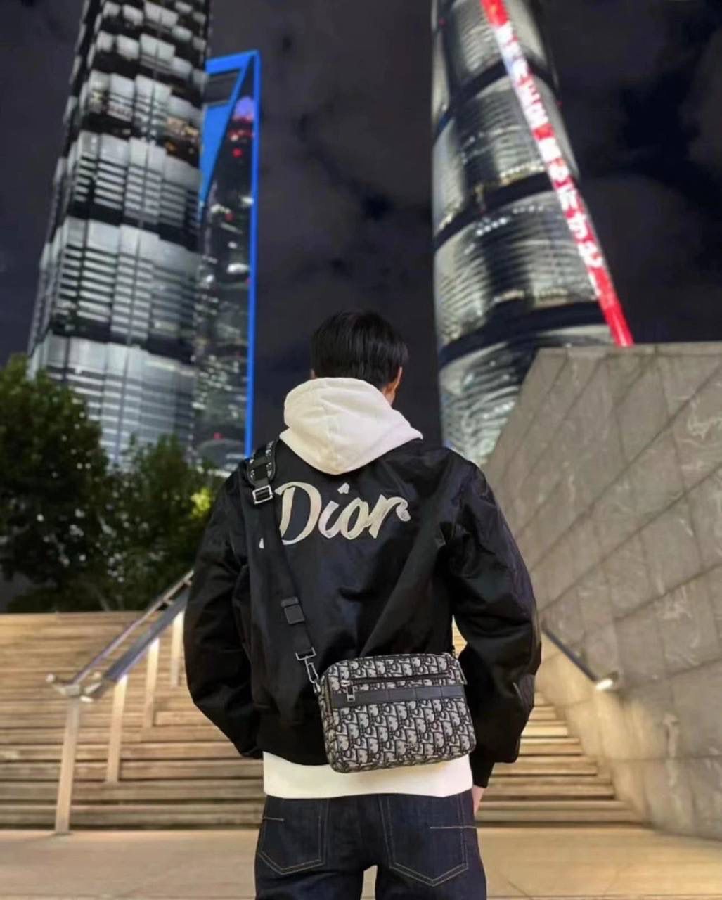 Dior Oblique Jacquard Crossbody Bag for Men